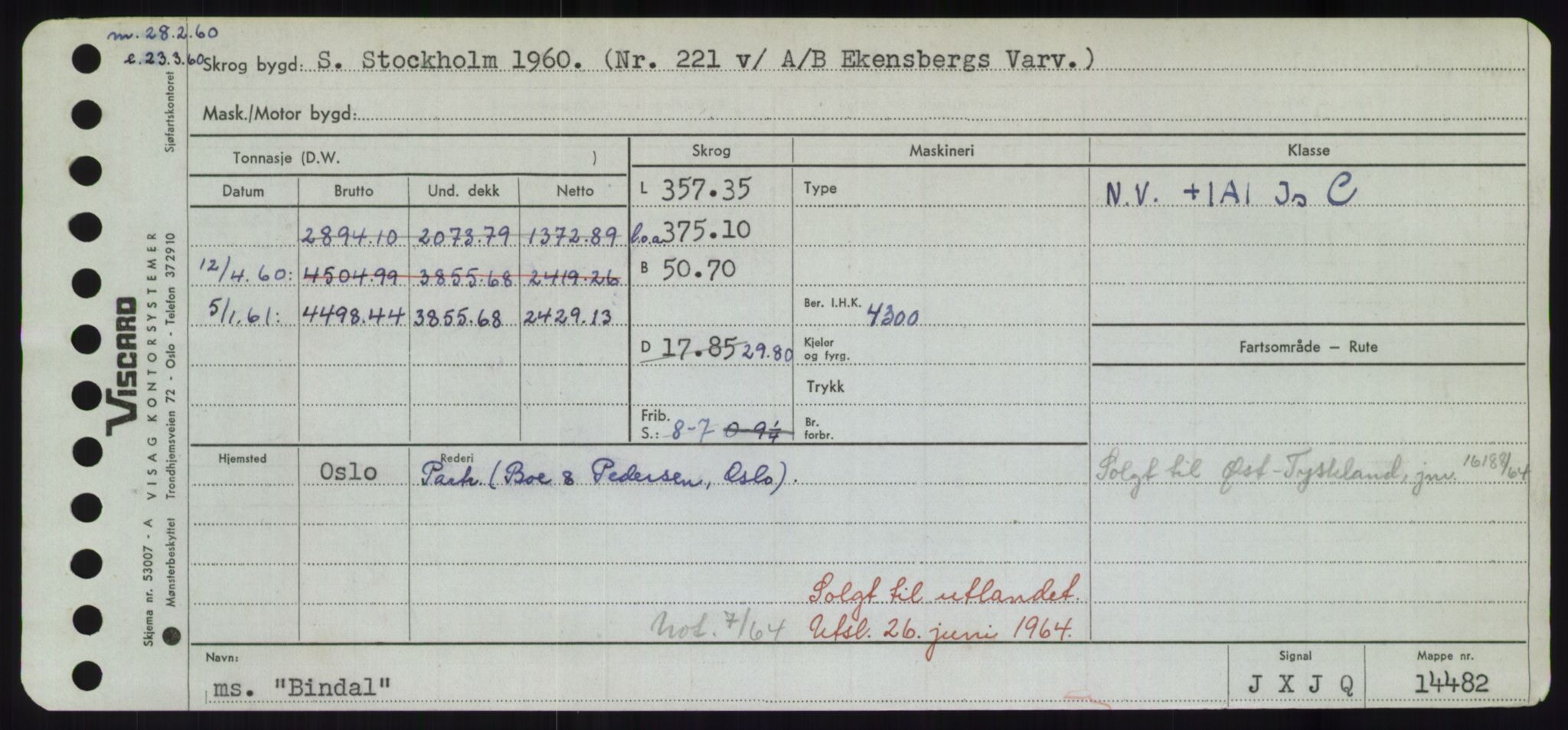 Sjøfartsdirektoratet med forløpere, Skipsmålingen, RA/S-1627/H/Hd/L0004: Fartøy, Bia-Boy, s. 49