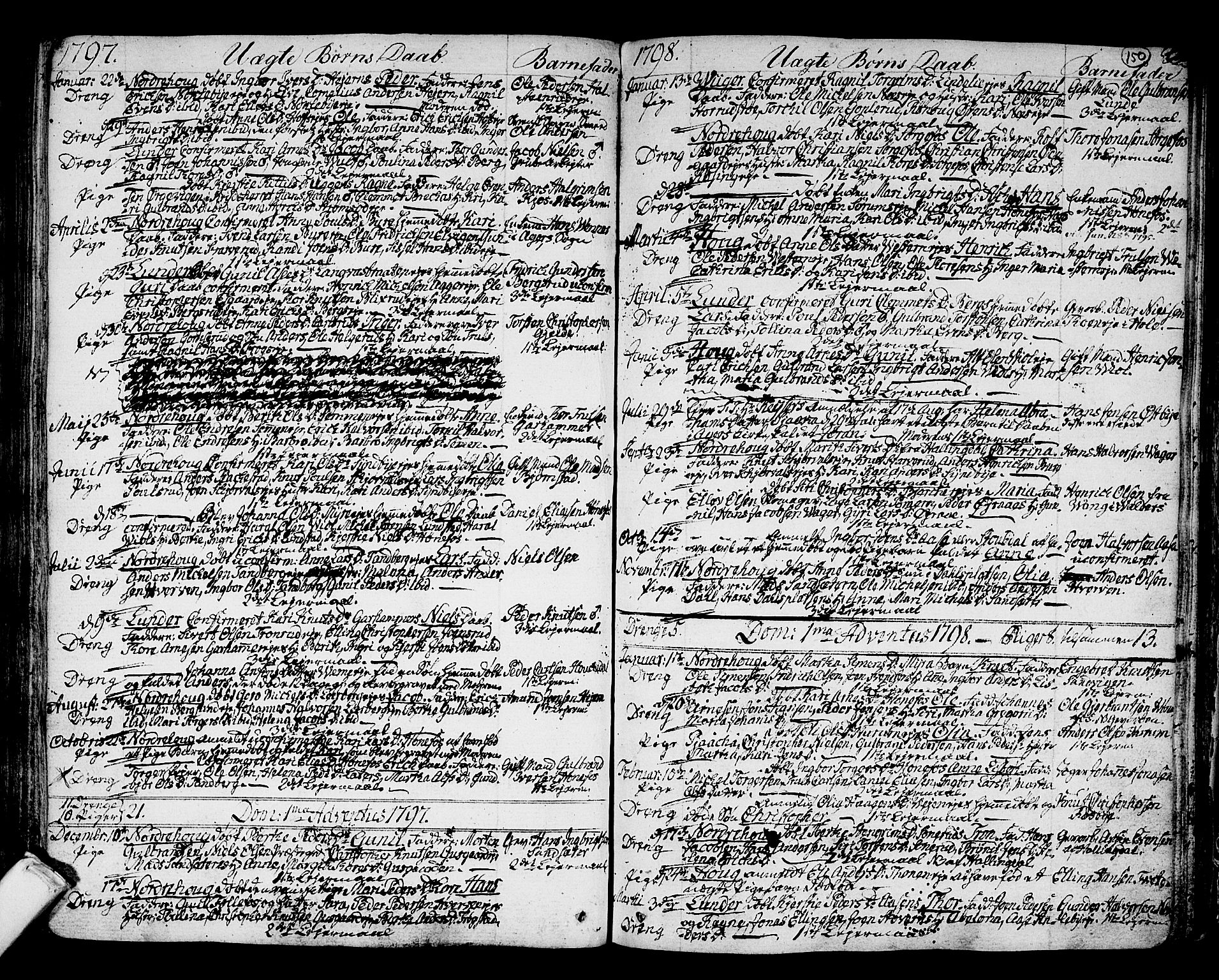 Norderhov kirkebøker, AV/SAKO-A-237/F/Fa/L0006: Ministerialbok nr. 6, 1789-1811, s. 150