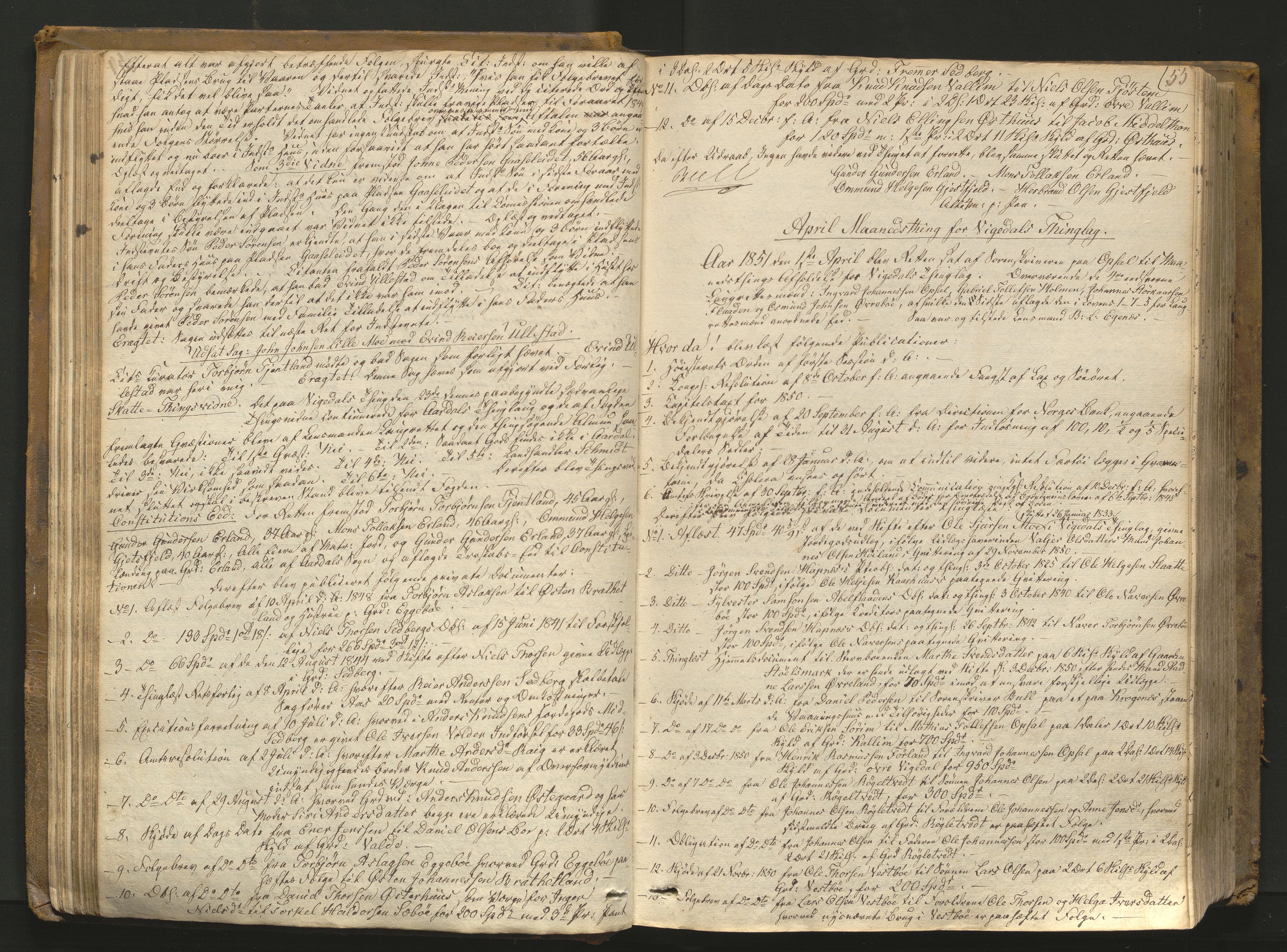 Ryfylke tingrett, AV/SAST-A-100055/001/I/IB/IB0/L0009: Tingbok, Ryfylke, 1849-1858, s. 54b-55a