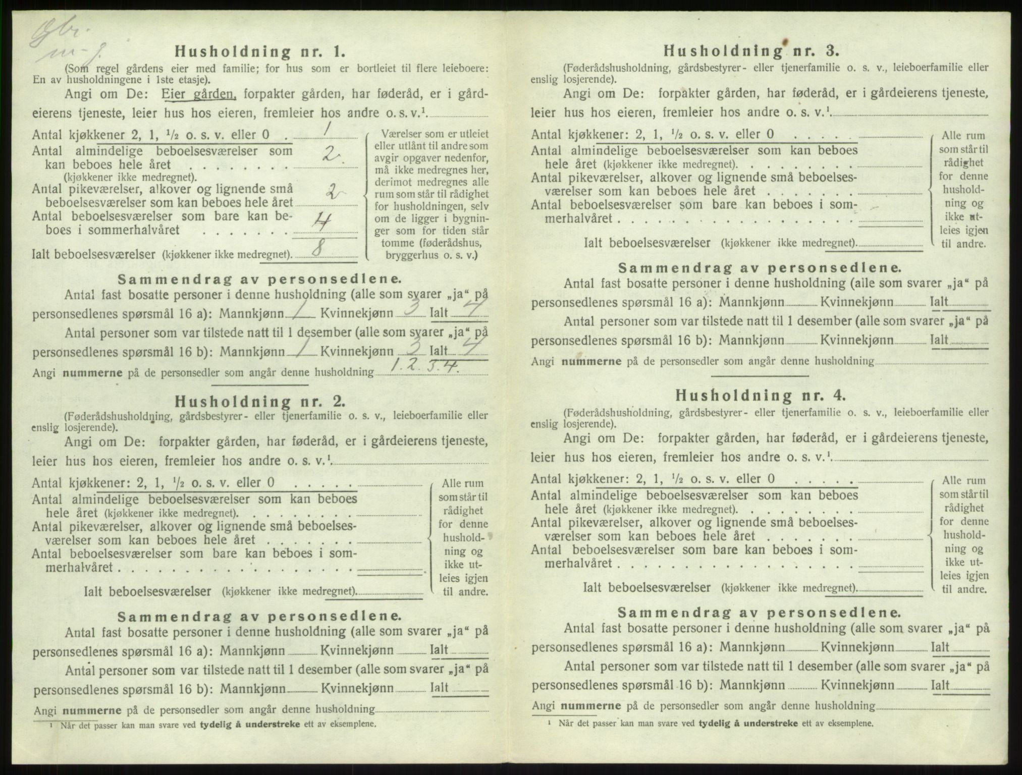 SAB, Folketelling 1920 for 1420 Sogndal herred, 1920, s. 1113