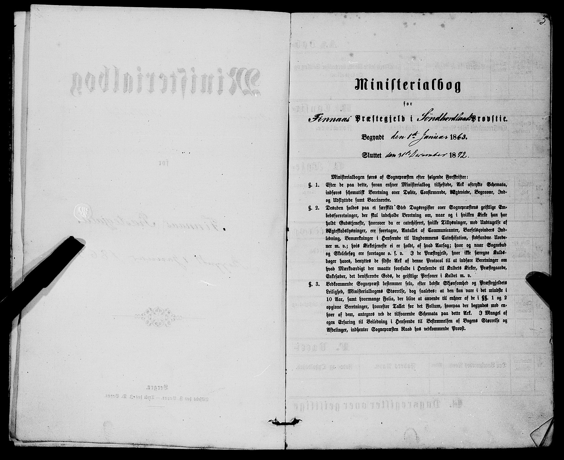 Finnås sokneprestembete, SAB/A-99925/H/Ha/Haa/Haaa/L0008: Ministerialbok nr. A 8, 1863-1872, s. 3