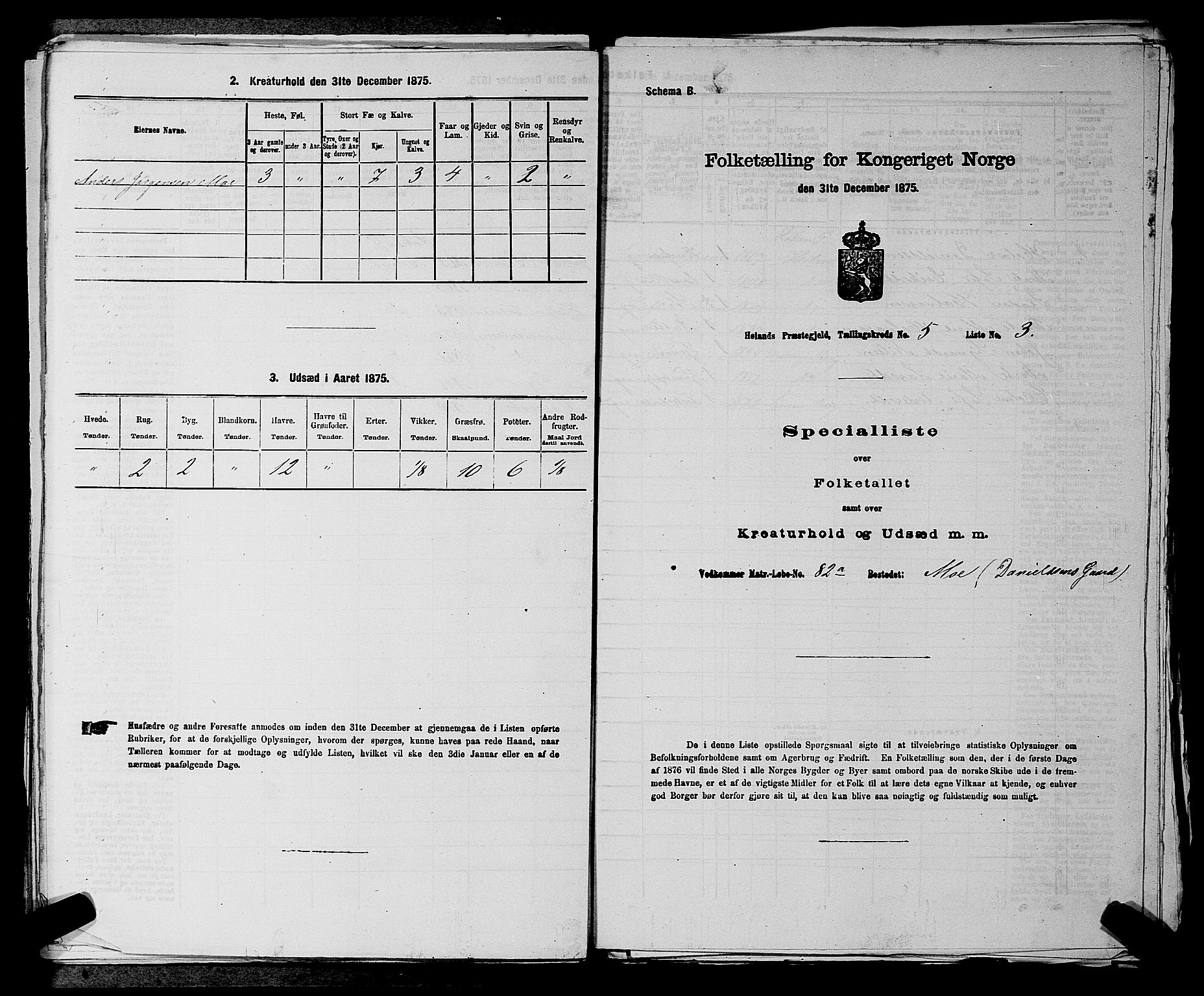 RA, Folketelling 1875 for 0221P Høland prestegjeld, 1875, s. 990