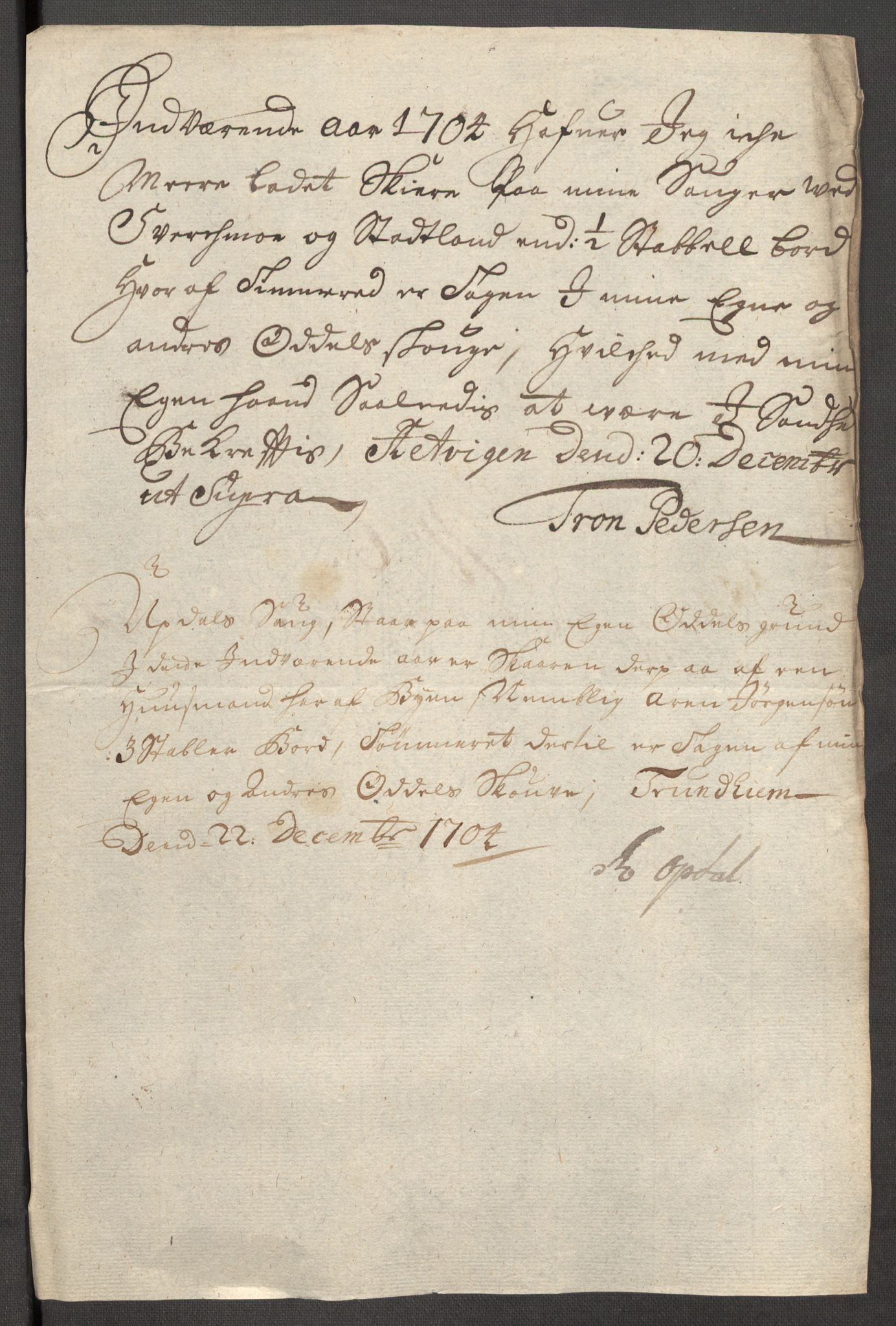 Rentekammeret inntil 1814, Reviderte regnskaper, Fogderegnskap, RA/EA-4092/R64/L4428: Fogderegnskap Namdal, 1703-1704, s. 283