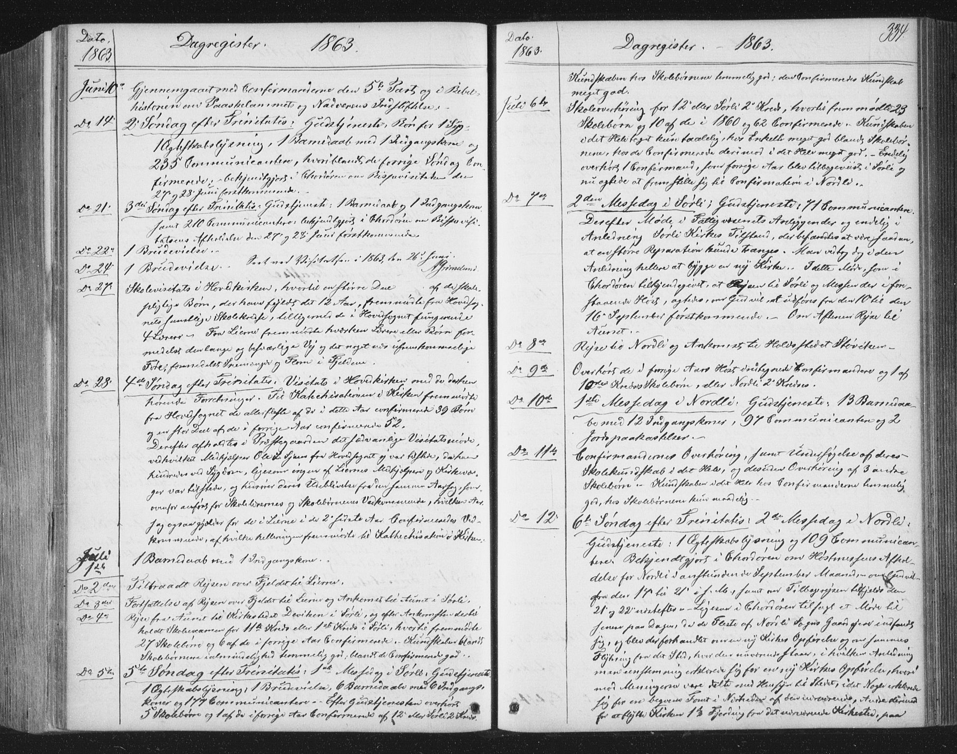 Ministerialprotokoller, klokkerbøker og fødselsregistre - Nord-Trøndelag, AV/SAT-A-1458/749/L0472: Ministerialbok nr. 749A06, 1857-1873, s. 334