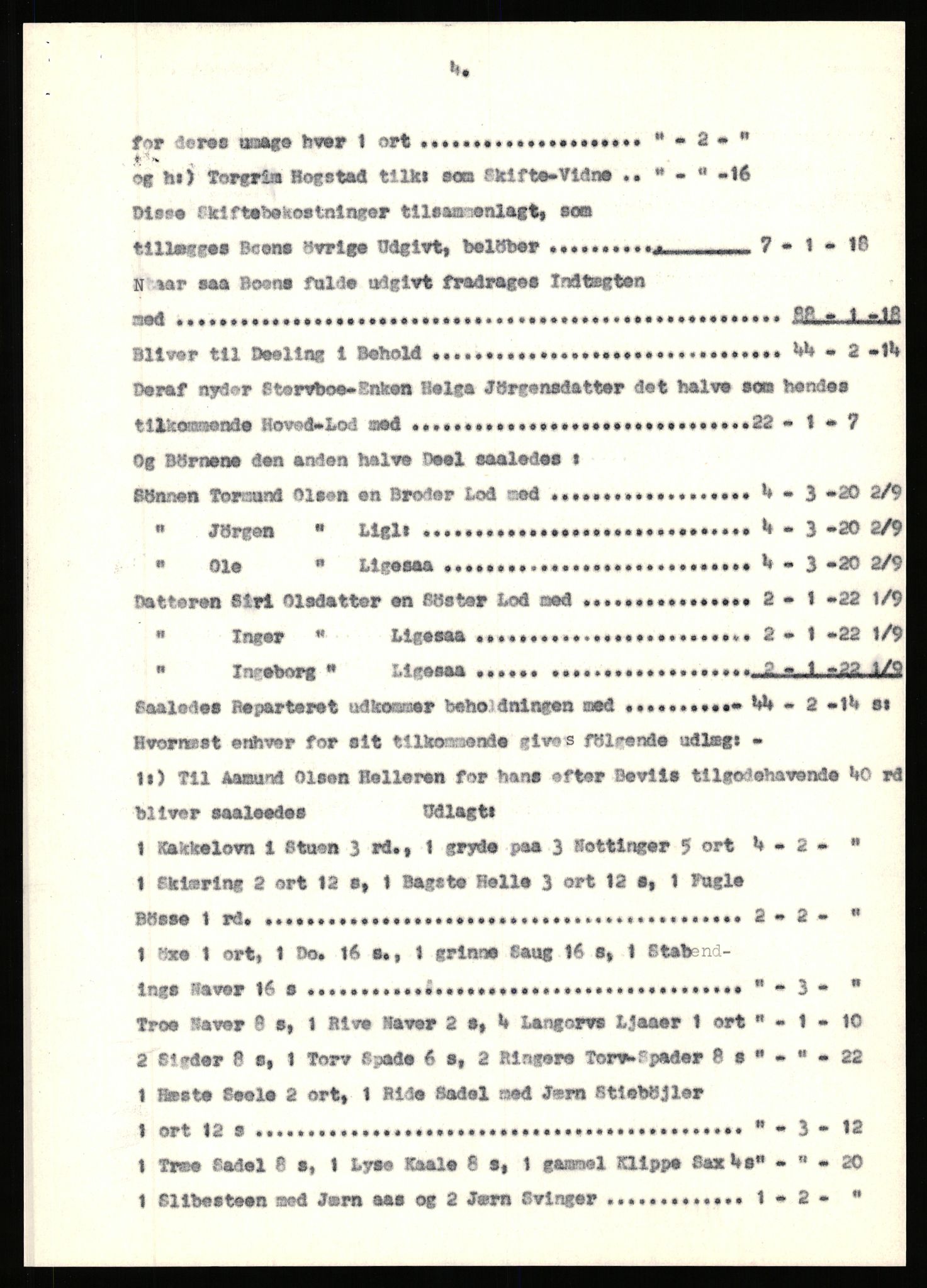 Statsarkivet i Stavanger, AV/SAST-A-101971/03/Y/Yj/L0098: Avskrifter sortert etter gårdsnavn: Øigrei - Østeinstad, 1750-1930, s. 18