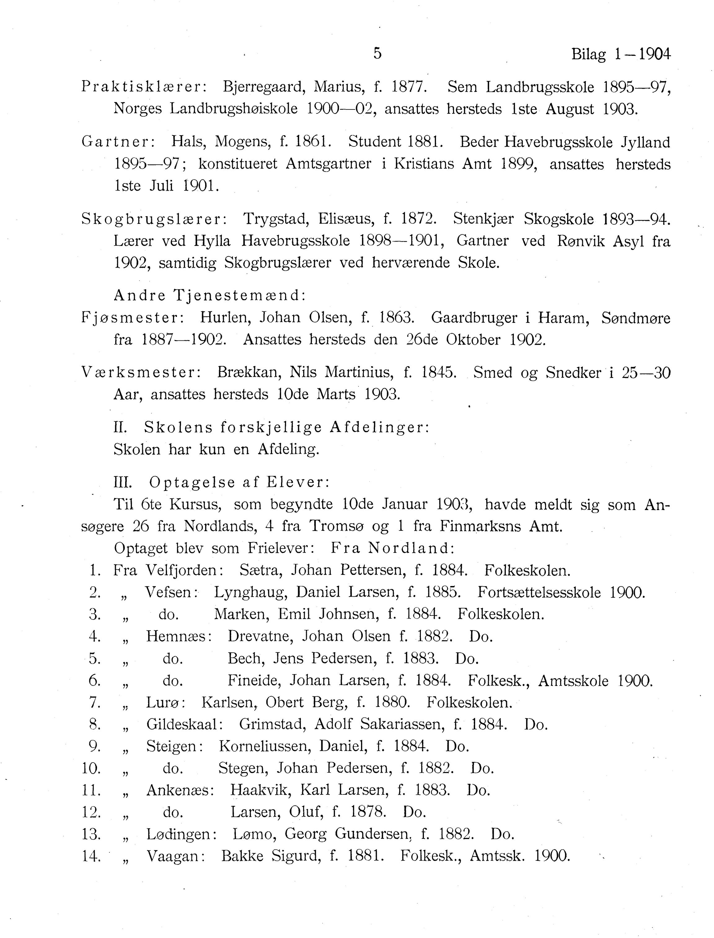 Nordland Fylkeskommune. Fylkestinget, AIN/NFK-17/176/A/Ac/L0027: Fylkestingsforhandlinger 1904, 1904