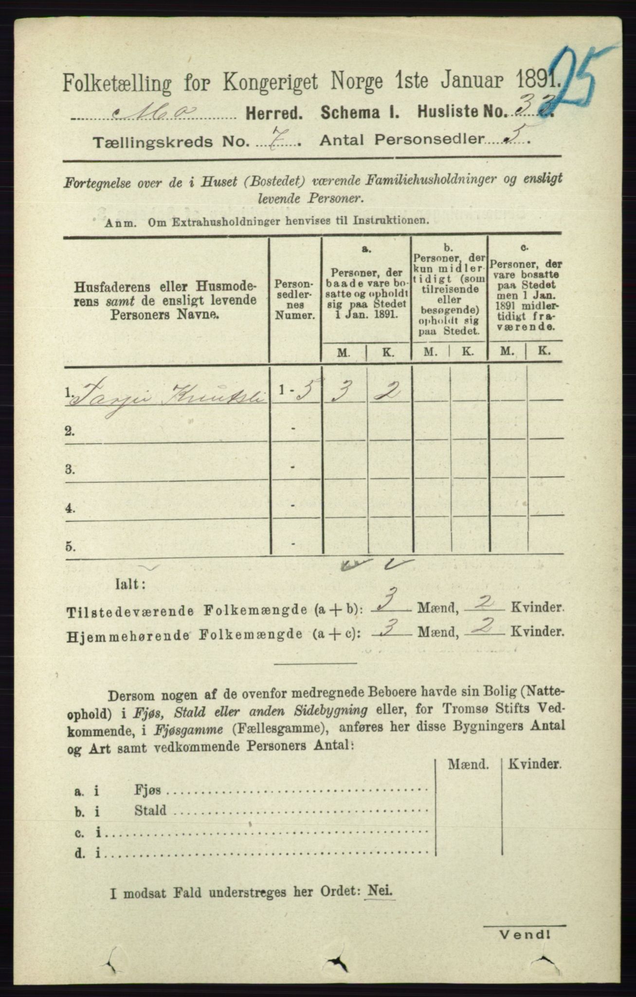 RA, Folketelling 1891 for 0832 Mo herred, 1891, s. 1755