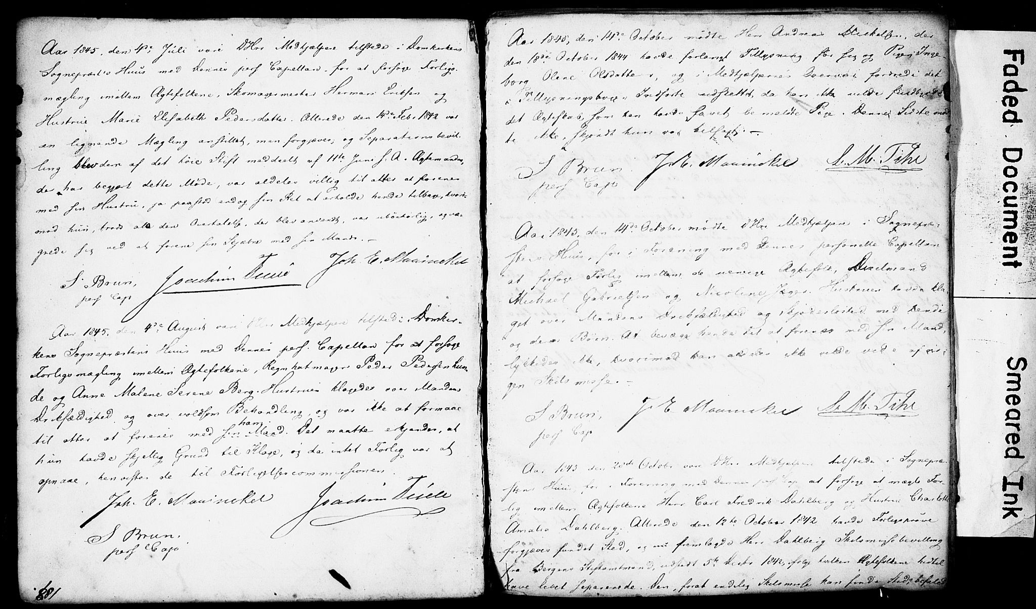 Domkirken sokneprestembete, SAB/A-74801: Forlovererklæringer nr. II.5.4, 1845-1852, s. 198