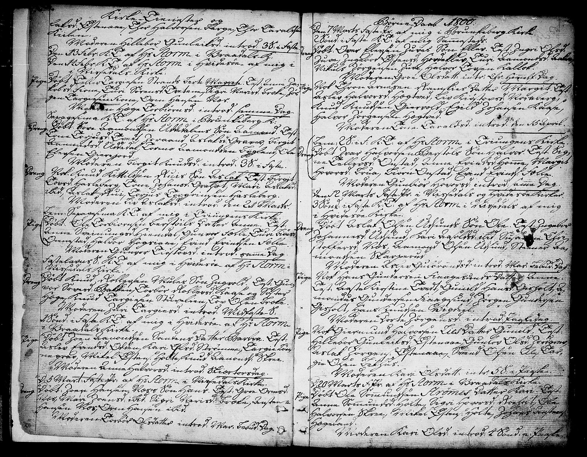 Kviteseid kirkebøker, AV/SAKO-A-276/F/Fa/L0004: Ministerialbok nr. I 4, 1800-1814, s. 2