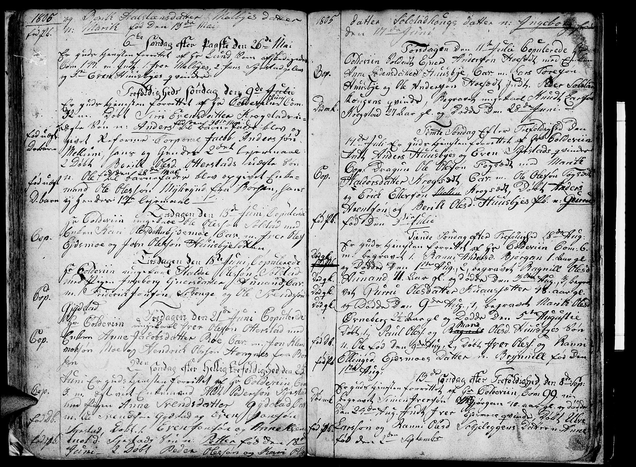 Ministerialprotokoller, klokkerbøker og fødselsregistre - Sør-Trøndelag, AV/SAT-A-1456/667/L0794: Ministerialbok nr. 667A02, 1791-1816