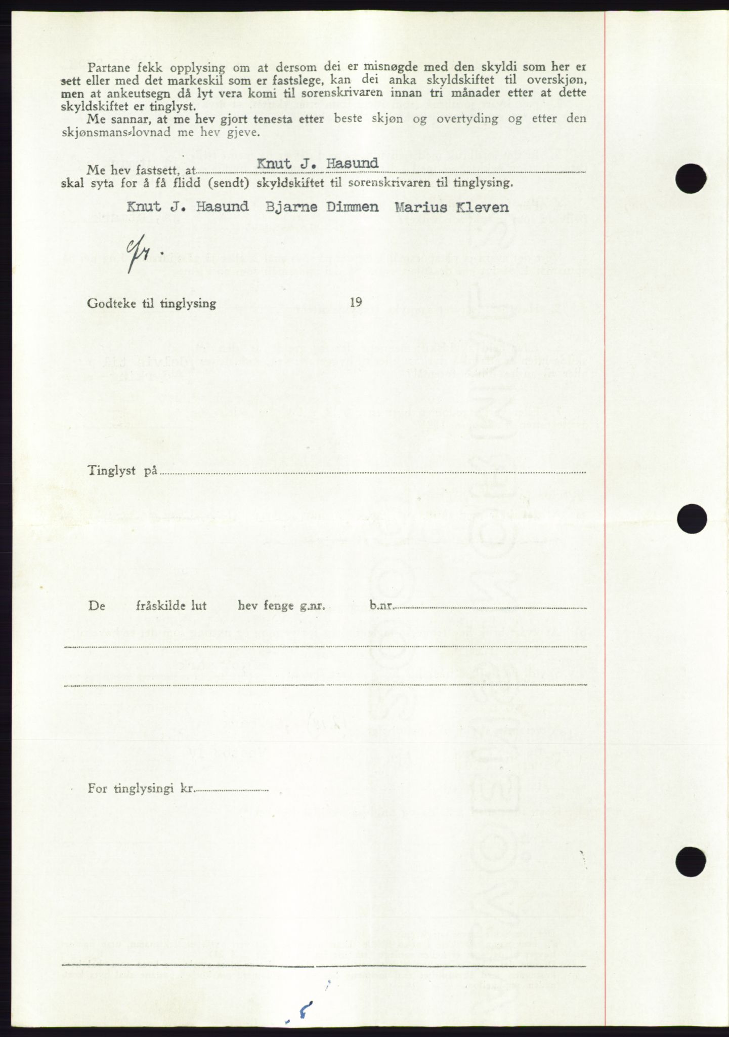 Søre Sunnmøre sorenskriveri, AV/SAT-A-4122/1/2/2C/L0084: Pantebok nr. 10A, 1949-1949, Dagboknr: 486/1949