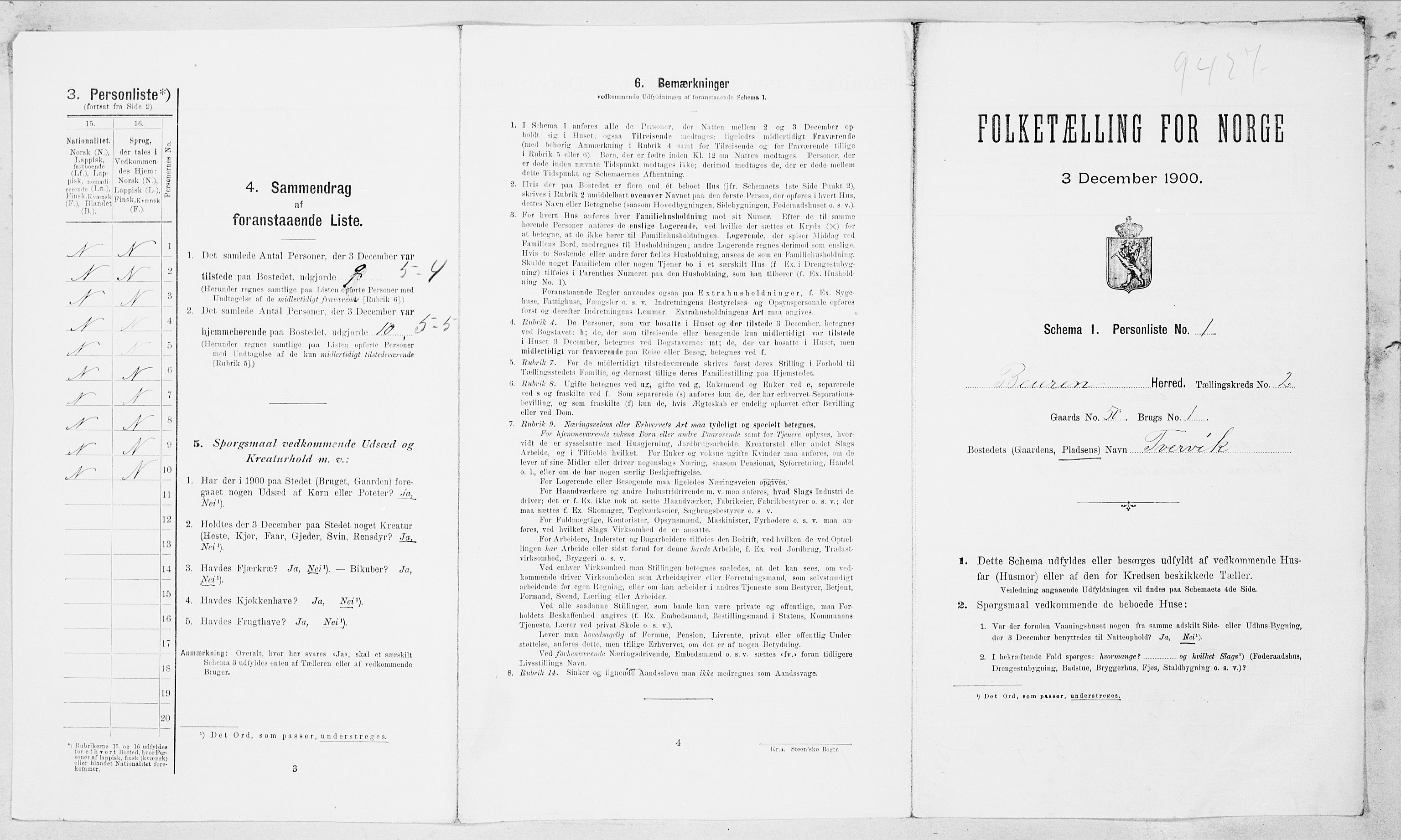 SAT, Folketelling 1900 for 1839 Beiarn herred, 1900, s. 54
