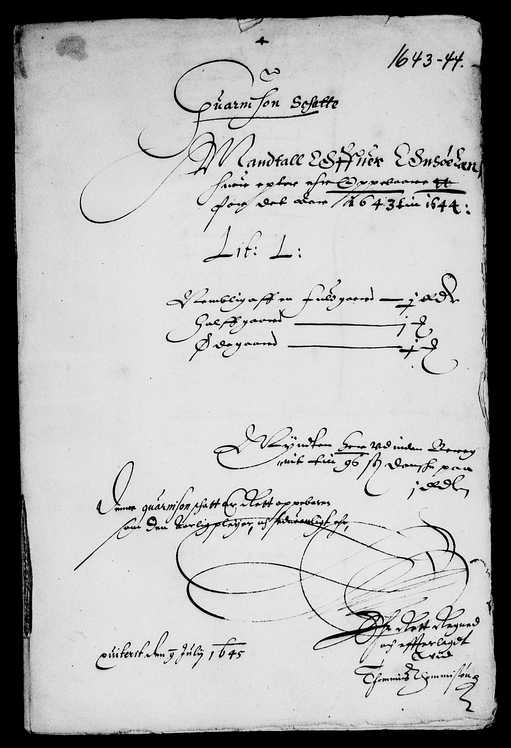 Rentekammeret inntil 1814, Reviderte regnskaper, Lensregnskaper, AV/RA-EA-5023/R/Rb/Rbe/L0002: Onsøy len, 1615-1650