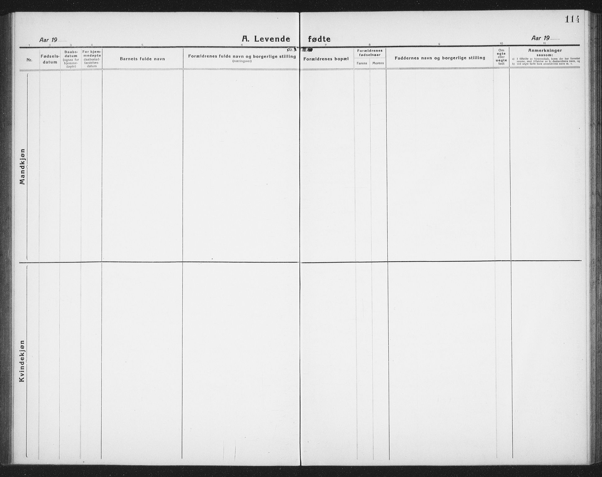 Ministerialprotokoller, klokkerbøker og fødselsregistre - Nordland, AV/SAT-A-1459/872/L1049: Klokkerbok nr. 872C05, 1920-1938, s. 114