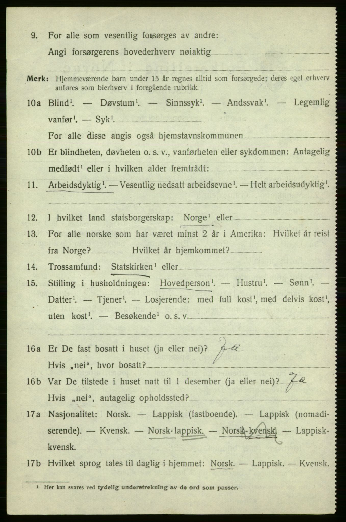 SATØ, Folketelling 1920 for 2014 Loppa herred, 1920, s. 897
