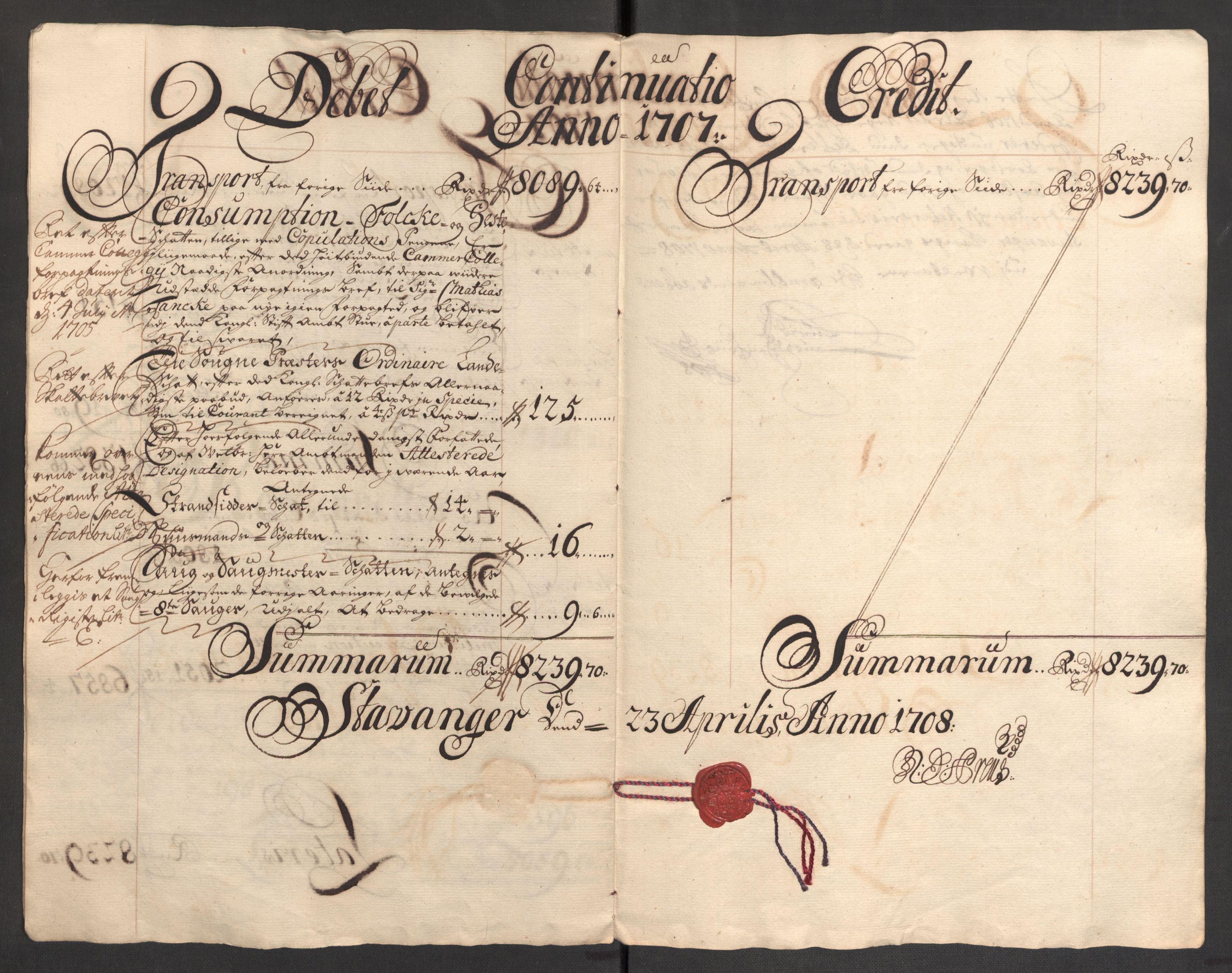 Rentekammeret inntil 1814, Reviderte regnskaper, Fogderegnskap, RA/EA-4092/R46/L2733: Fogderegnskap Jæren og Dalane, 1705-1708, s. 266