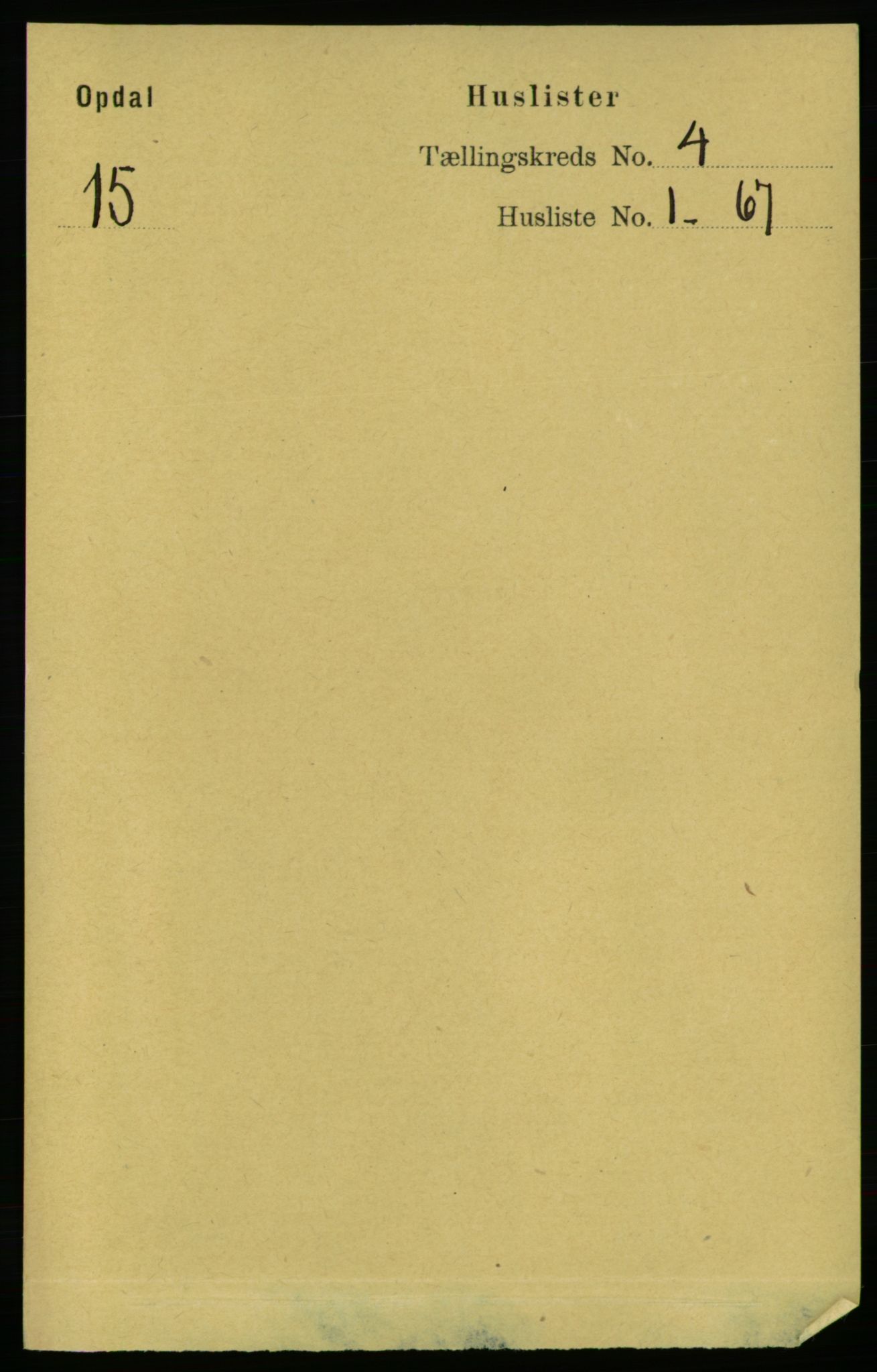 RA, Folketelling 1891 for 1634 Oppdal herred, 1891, s. 1730