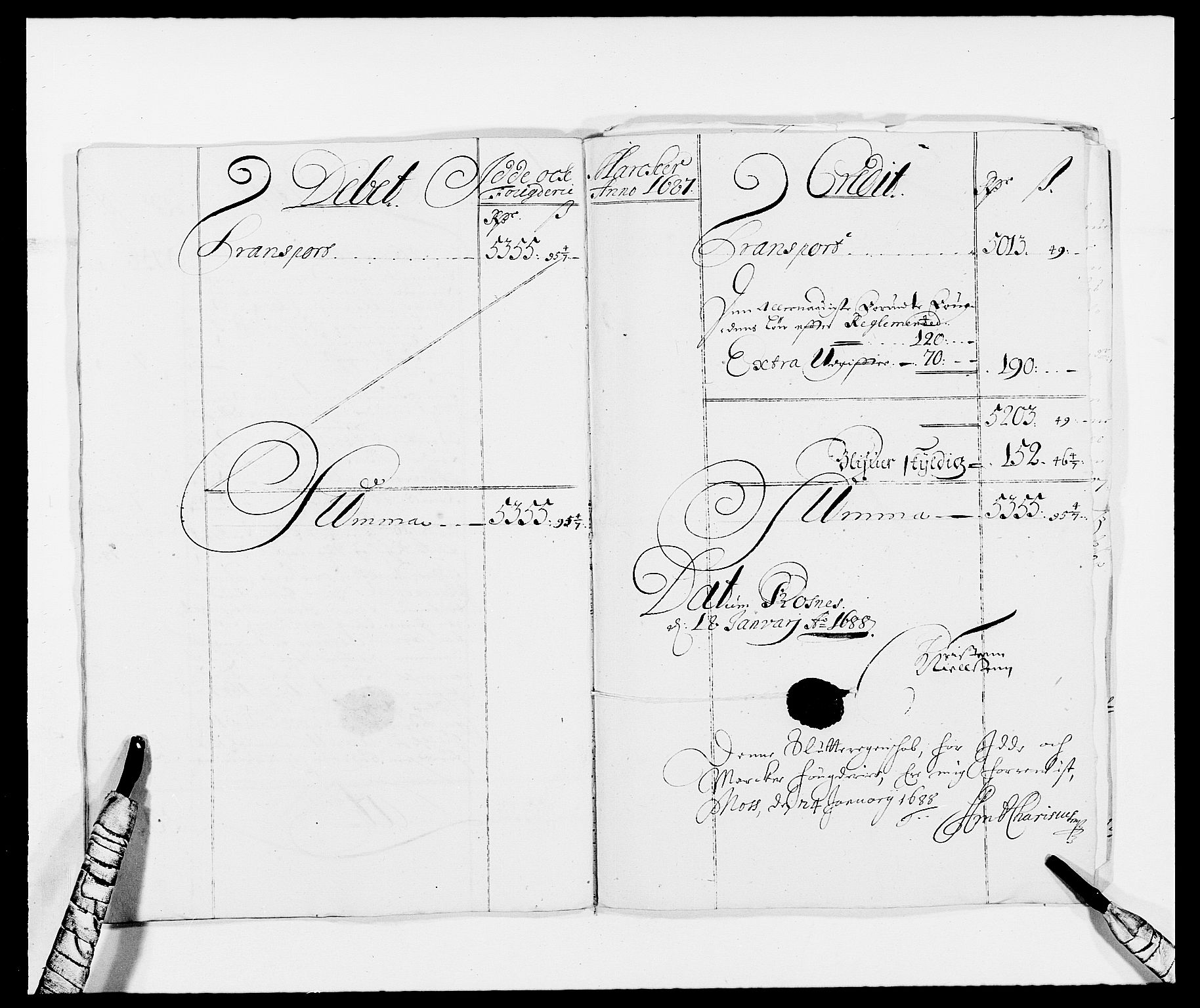 Rentekammeret inntil 1814, Reviderte regnskaper, Fogderegnskap, AV/RA-EA-4092/R01/L0007: Fogderegnskap Idd og Marker, 1687-1688, s. 12