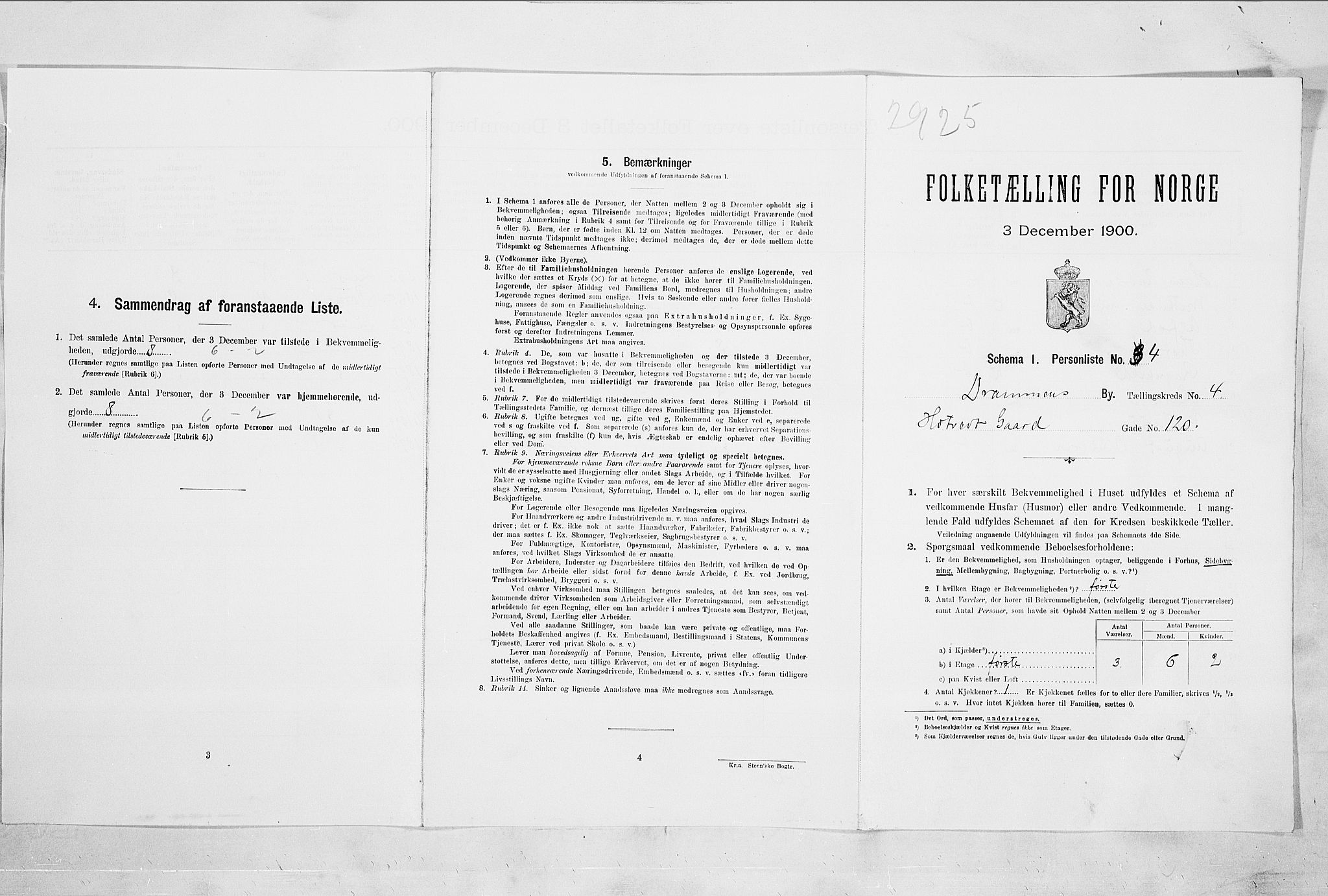 RA, Folketelling 1900 for 0602 Drammen kjøpstad, 1900, s. 960