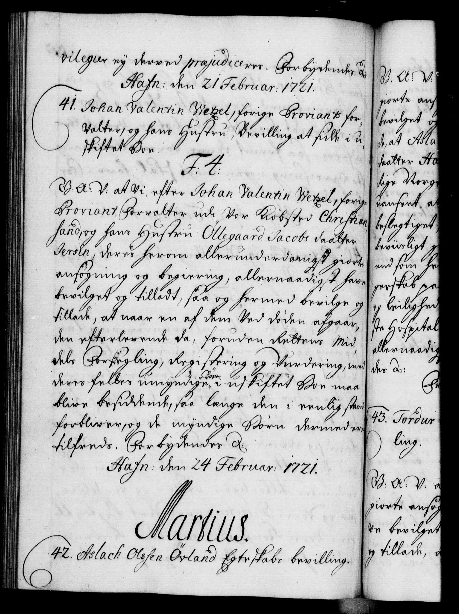 Danske Kanselli 1572-1799, RA/EA-3023/F/Fc/Fca/Fcaa/L0023: Norske registre, 1720-1722, s. 235b