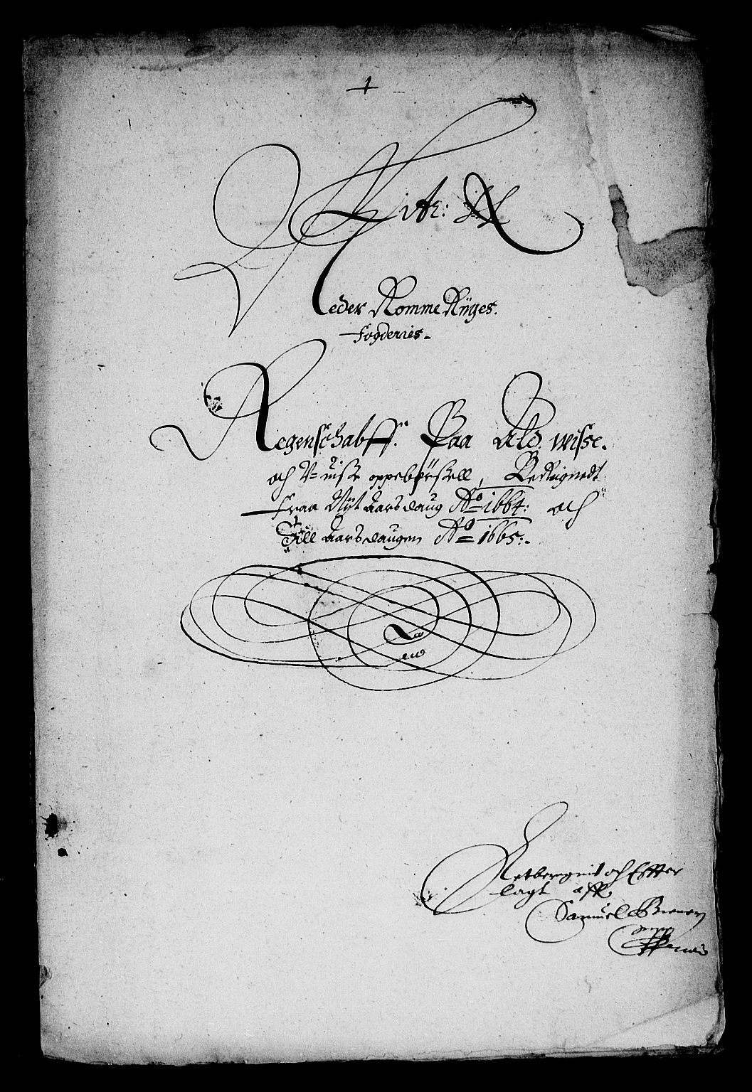 Rentekammeret inntil 1814, Reviderte regnskaper, Stiftamtstueregnskaper, Landkommissariatet på Akershus og Akershus stiftamt, AV/RA-EA-5869/R/Ra/L0021: Landkommissariatet på Akershus, 1664