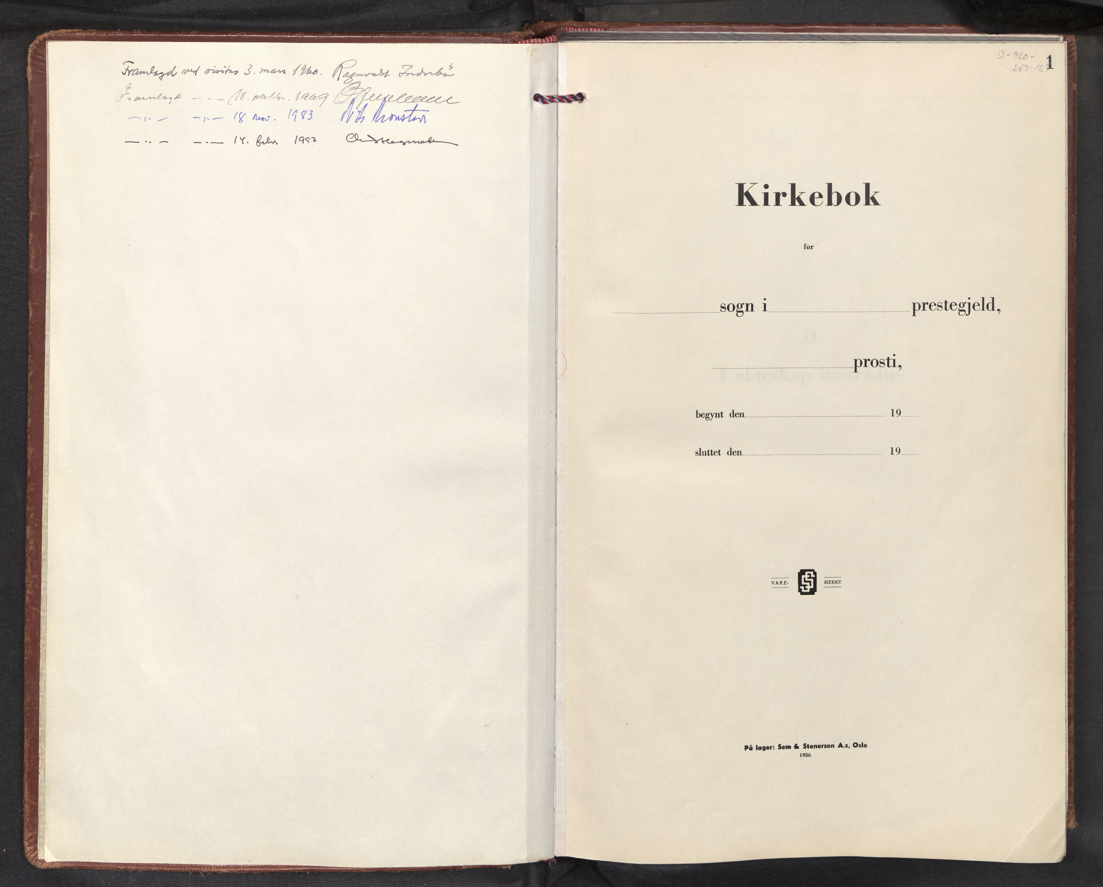 Biskopshavn sokneprestembete*, SAB/-: Ministerialbok nr. C 1, 1958-1987, s. 0b-1a