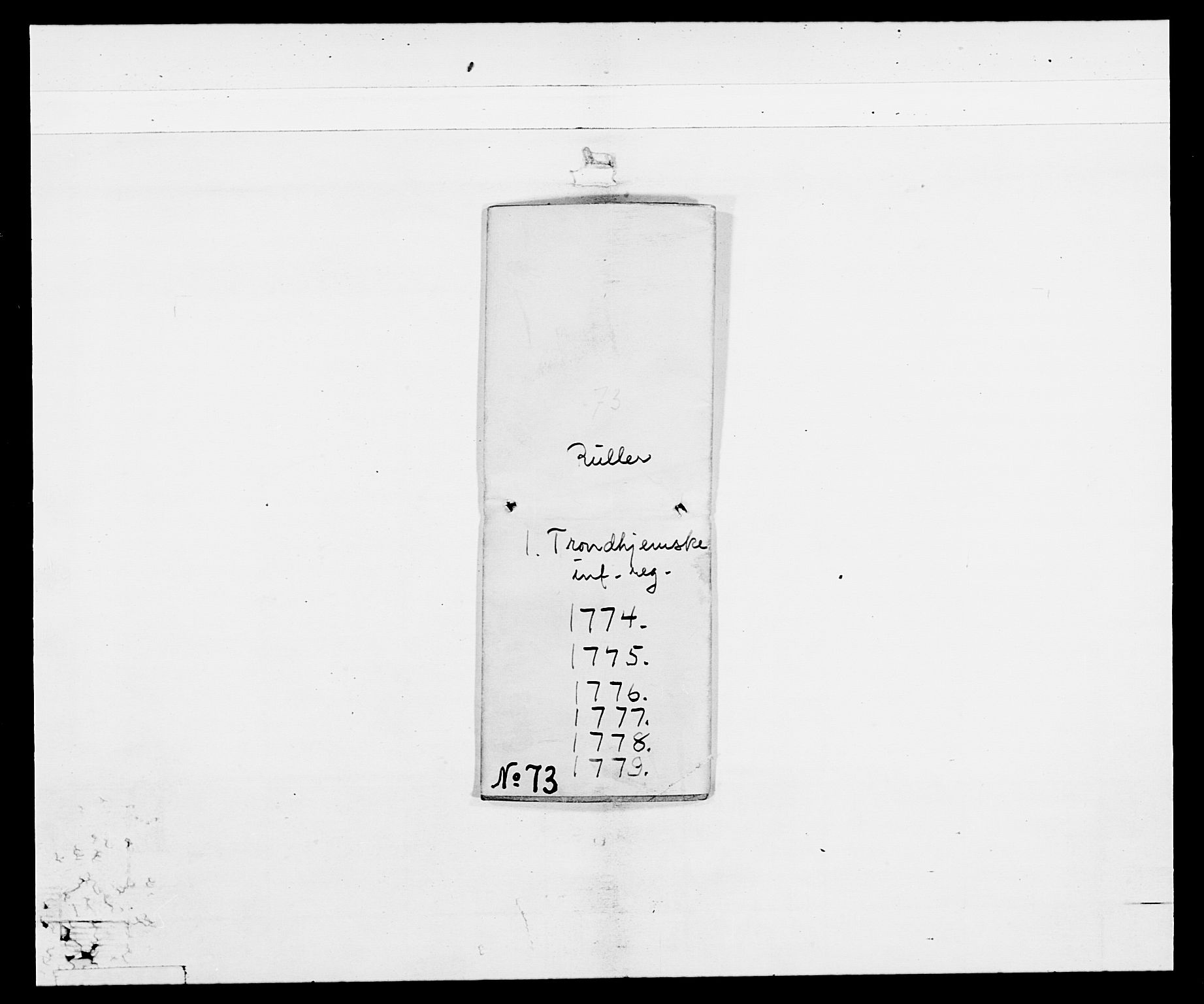 Generalitets- og kommissariatskollegiet, Det kongelige norske kommissariatskollegium, AV/RA-EA-5420/E/Eh/L0073: 1. Trondheimske nasjonale infanteriregiment, 1774-1779, s. 10