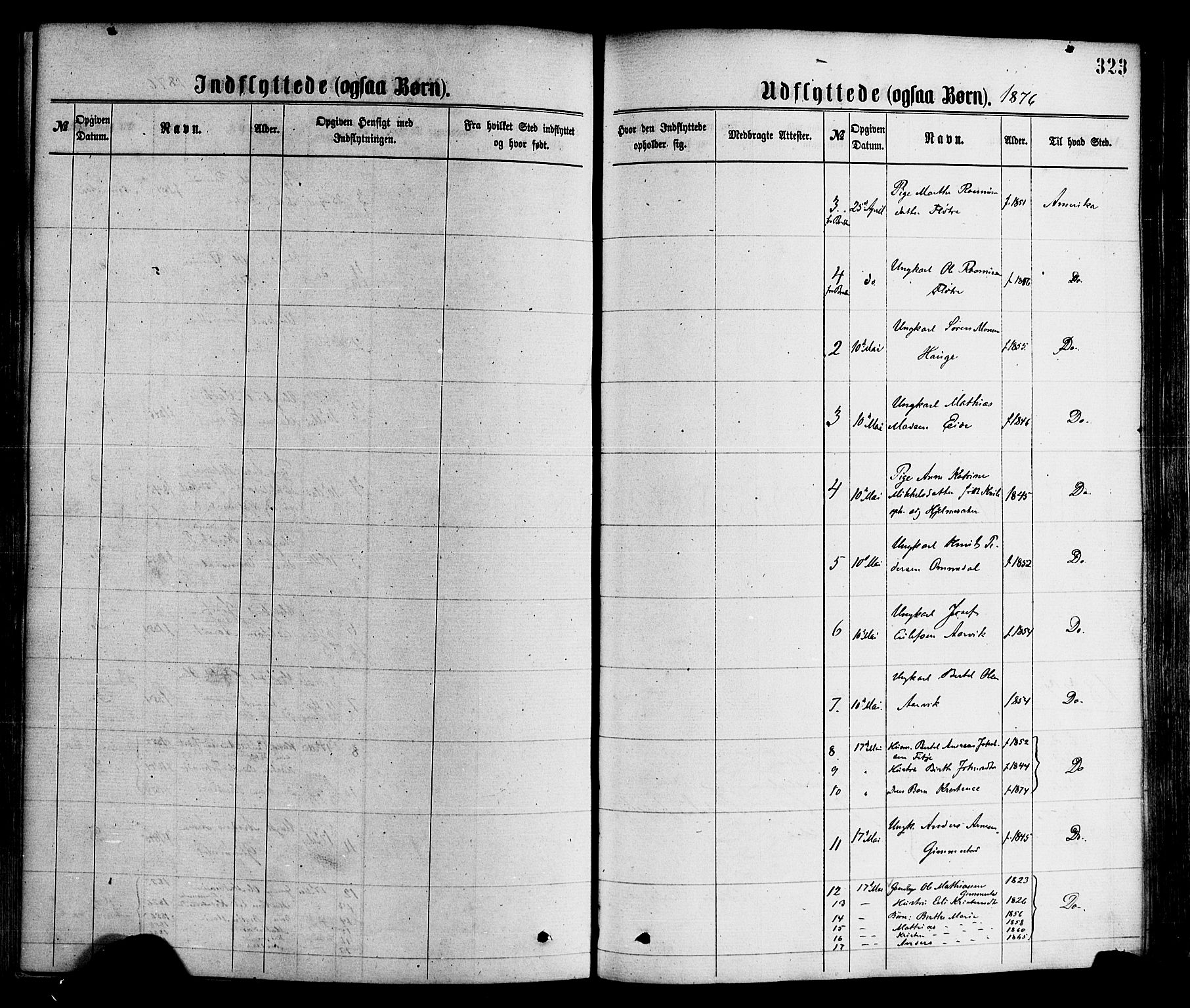 Gloppen sokneprestembete, AV/SAB-A-80101/H/Haa/Haaa/L0010: Ministerialbok nr. A 10, 1871-1884, s. 323