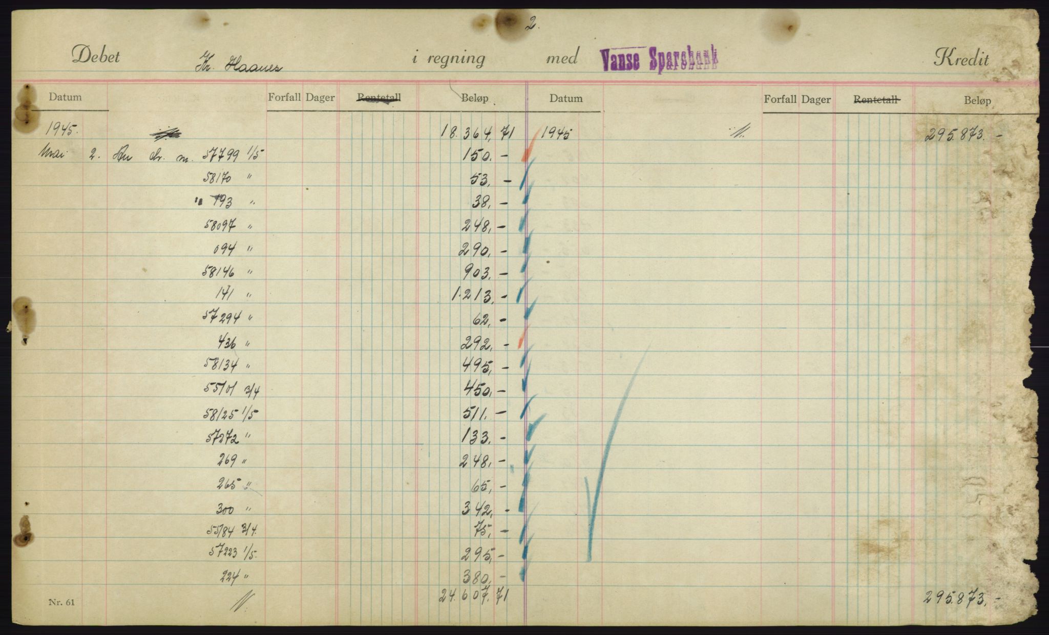 Forsvarsdepartementet, 10. kontor / Oppgjørskontoret, AV/RA-RAFA-1225/D/Db/L0180: Lista oppgjørskontor, 1942-1952, s. 1913