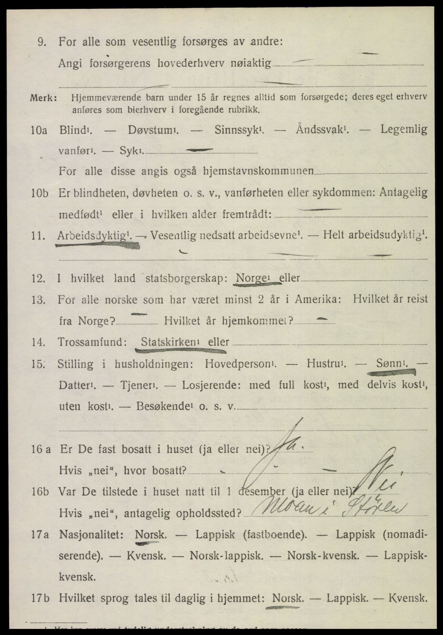 SAT, Folketelling 1920 for 1718 Leksvik herred, 1920, s. 2073