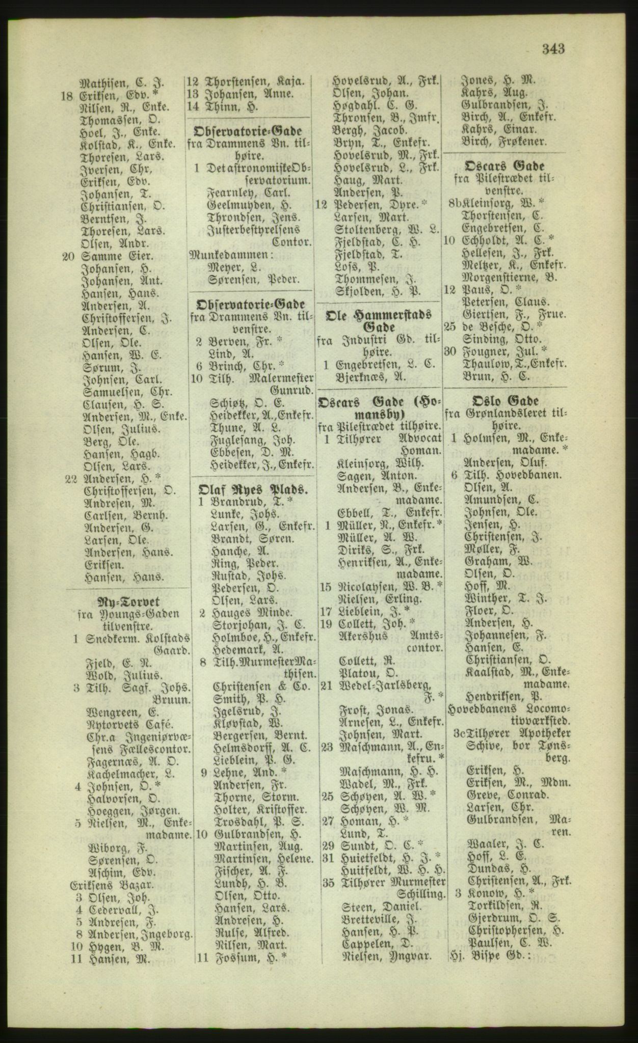 Kristiania/Oslo adressebok, PUBL/-, 1880, s. 343