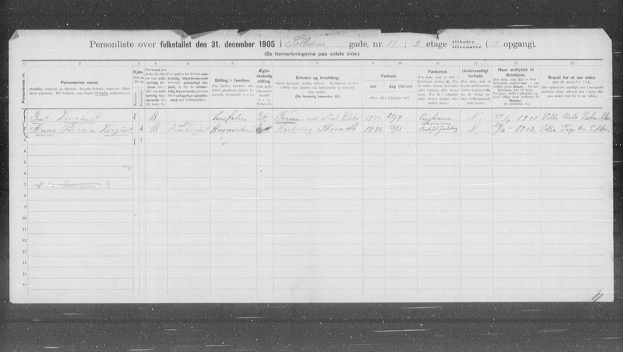 OBA, Kommunal folketelling 31.12.1905 for Kristiania kjøpstad, 1905, s. 51690