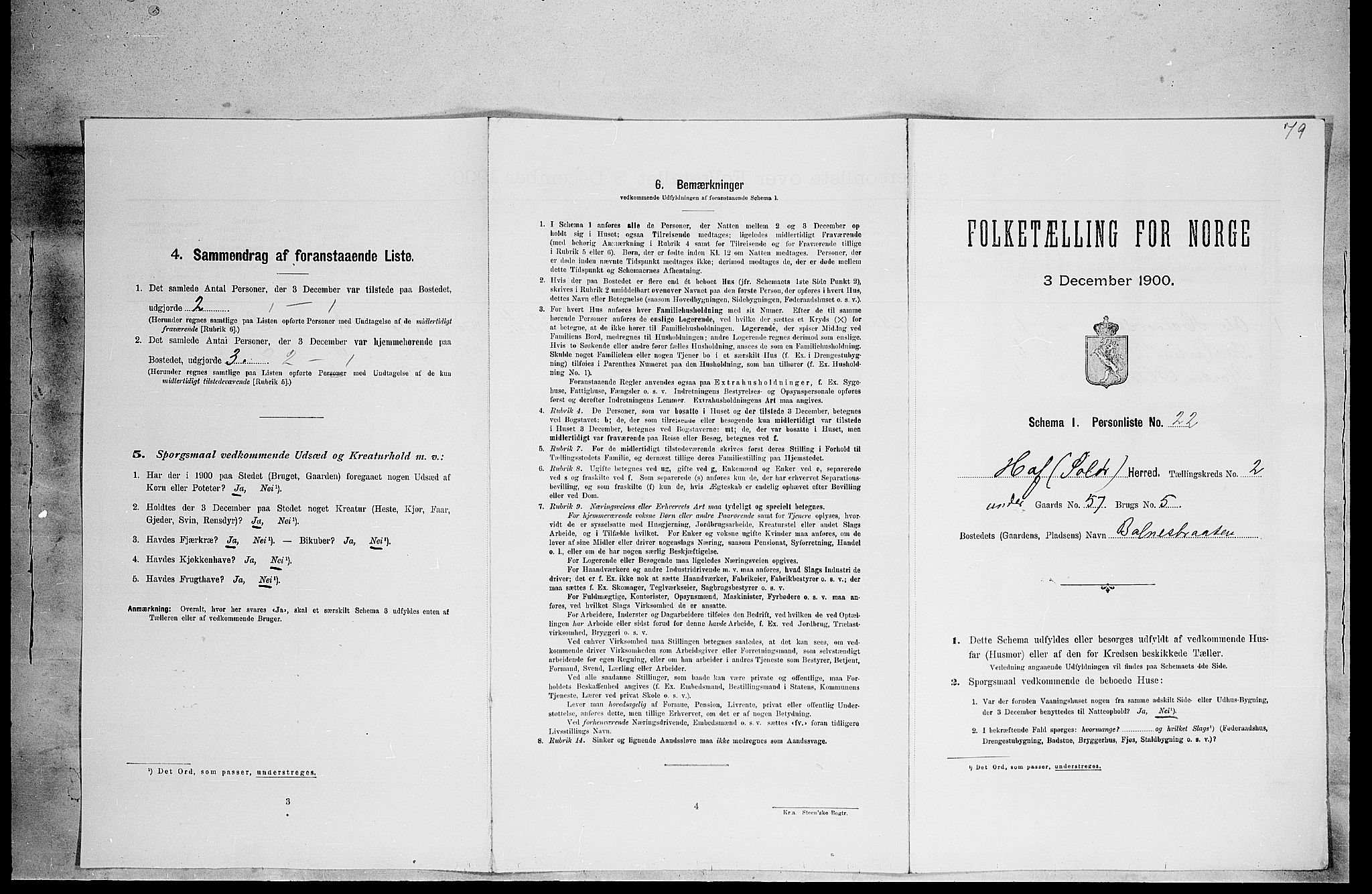 SAH, Folketelling 1900 for 0424 Hof herred, 1900, s. 335