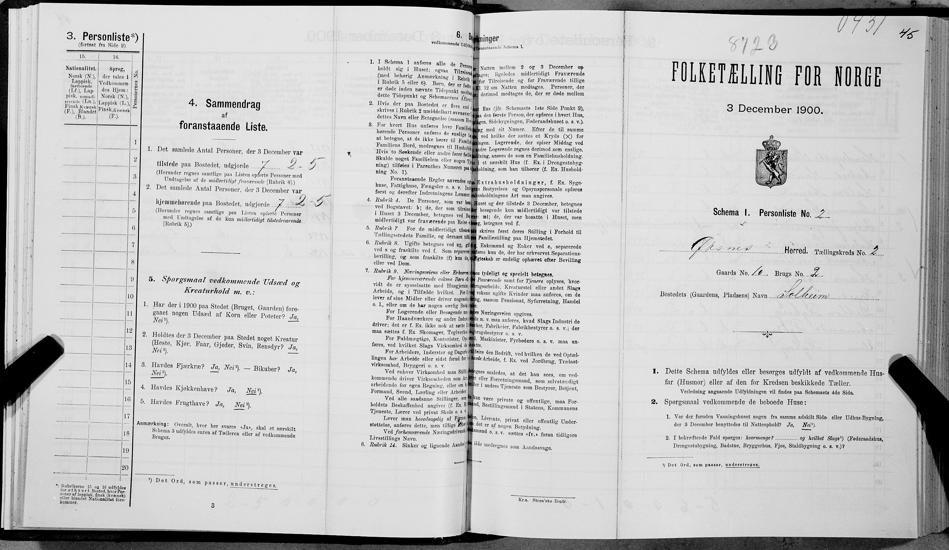 SAT, Folketelling 1900 for 1868 Øksnes herred, 1900, s. 67