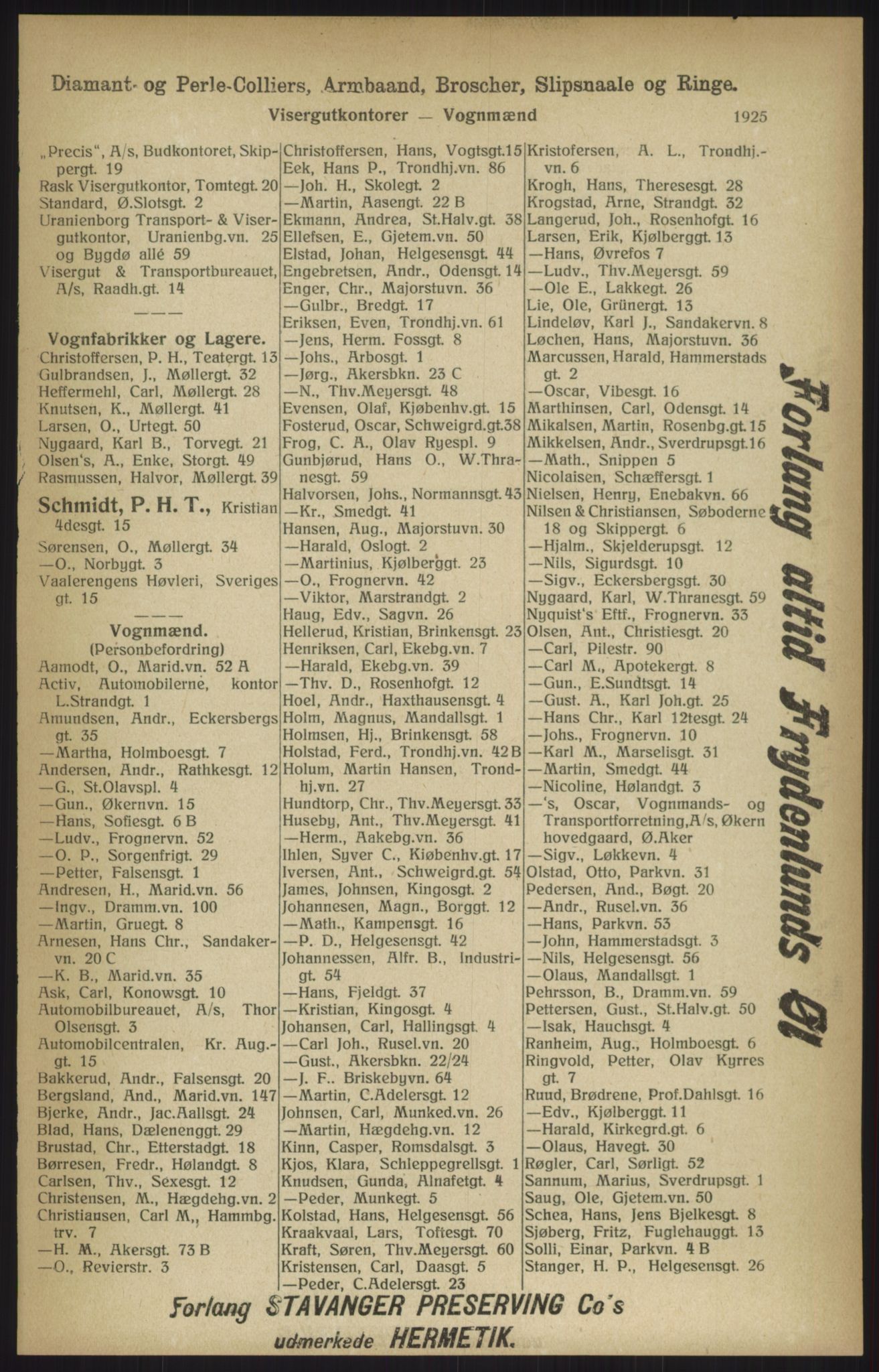 Kristiania/Oslo adressebok, PUBL/-, 1915, s. 1925