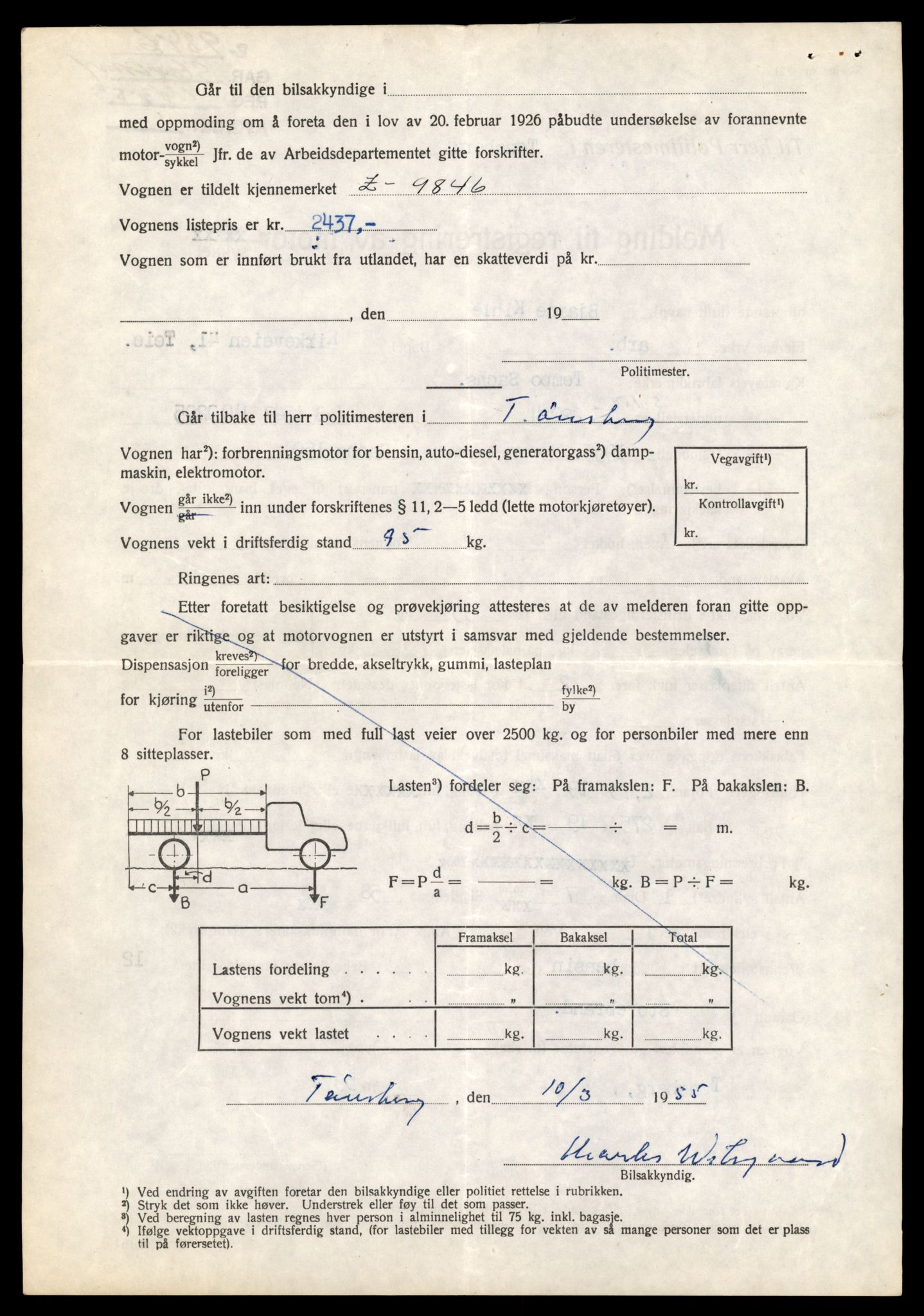 Møre og Romsdal vegkontor - Ålesund trafikkstasjon, AV/SAT-A-4099/F/Fe/L0040: Registreringskort for kjøretøy T 13531 - T 13709, 1927-1998, s. 2310