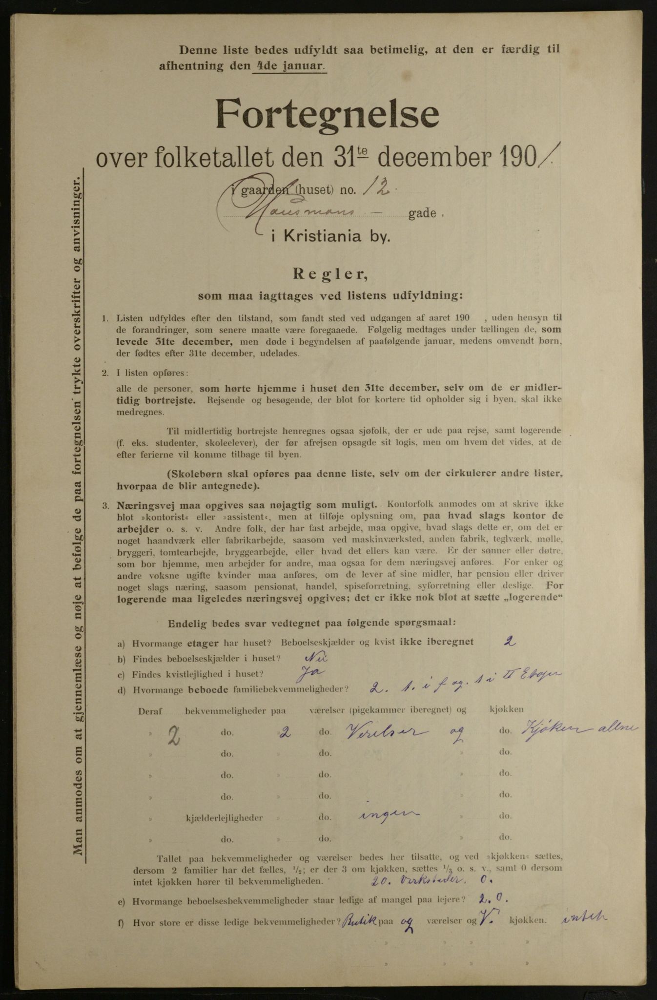 OBA, Kommunal folketelling 31.12.1901 for Kristiania kjøpstad, 1901, s. 5647