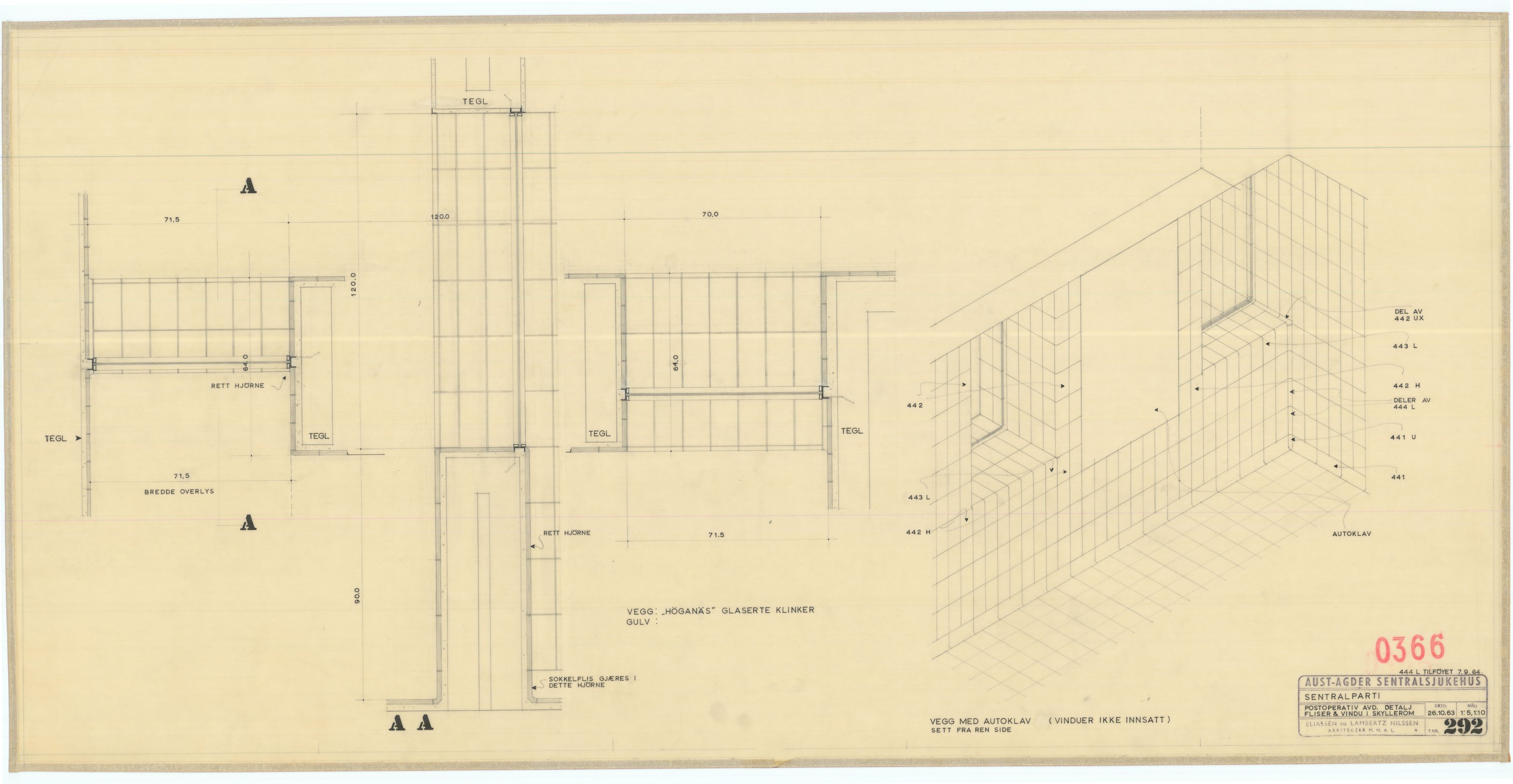 Eliassen og Lambertz-Nilssen Arkitekter, AAKS/PA-2983/T/T01/L0006: Tegningskogger 0366, 1960-1966, s. 14