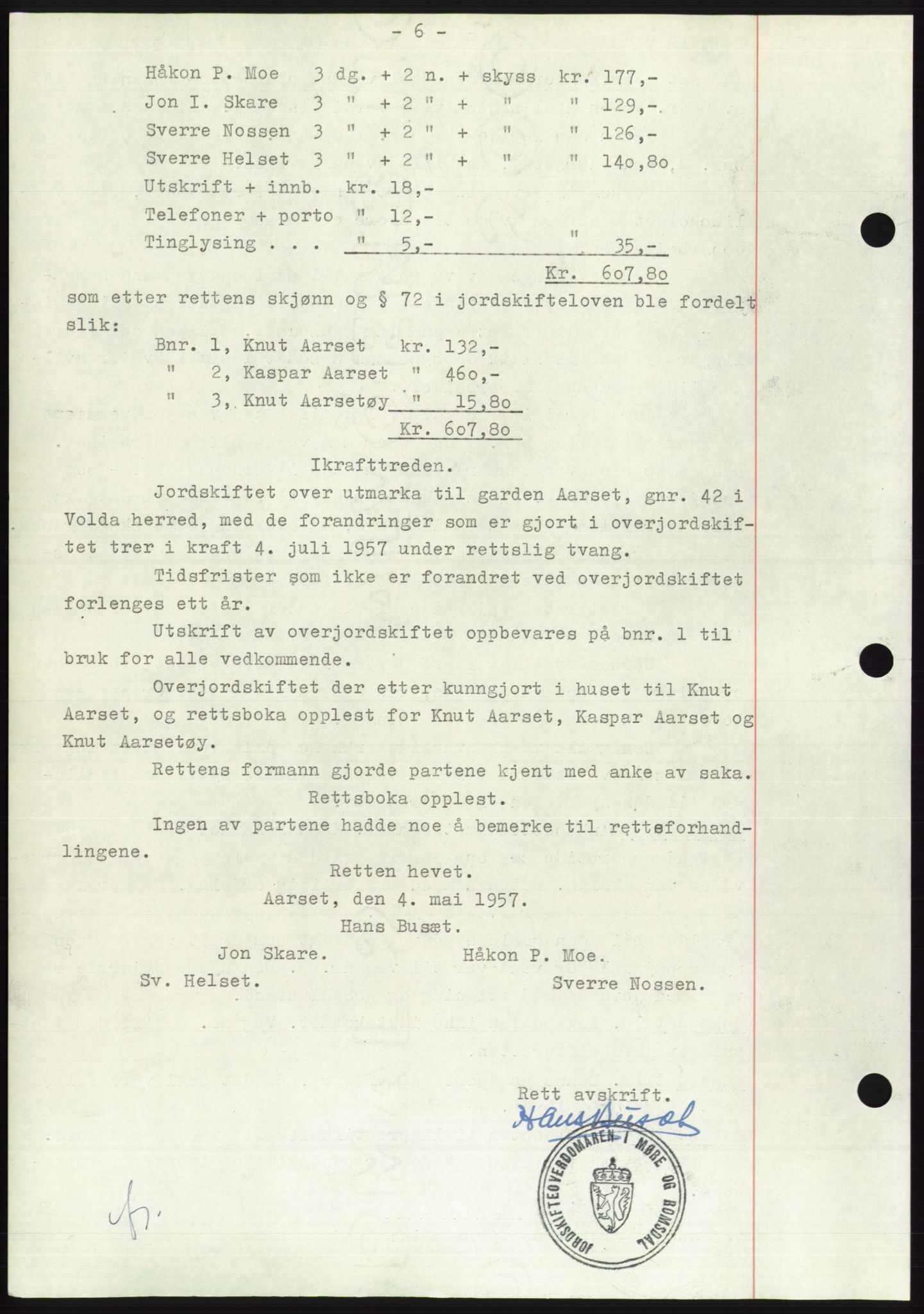 Søre Sunnmøre sorenskriveri, AV/SAT-A-4122/1/2/2C/L0108: Pantebok nr. 34A, 1957-1958, Dagboknr: 23/1958