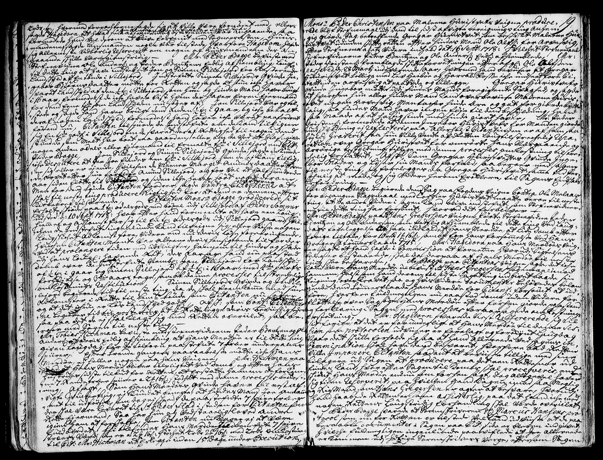 Nedre Telemark sorenskriveri, SAKO/A-135/F/Fa/L0009: Tingbok, 1718-1722, s. 19