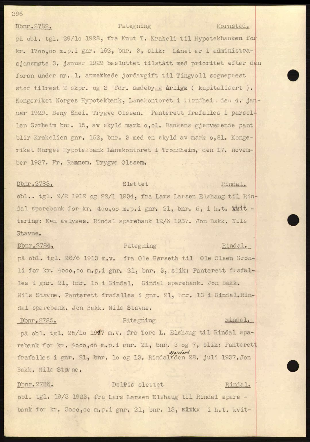Nordmøre sorenskriveri, SAT/A-4132/1/2/2Ca: Pantebok nr. C80, 1936-1939, Dagboknr: 2782/1937
