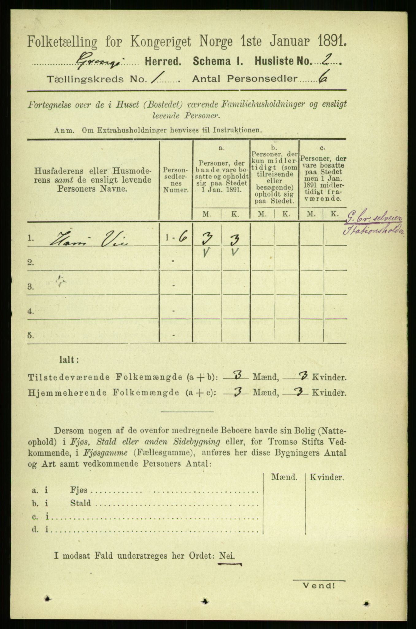 RA, Folketelling 1891 for 1742 Grong herred, 1891, s. 31