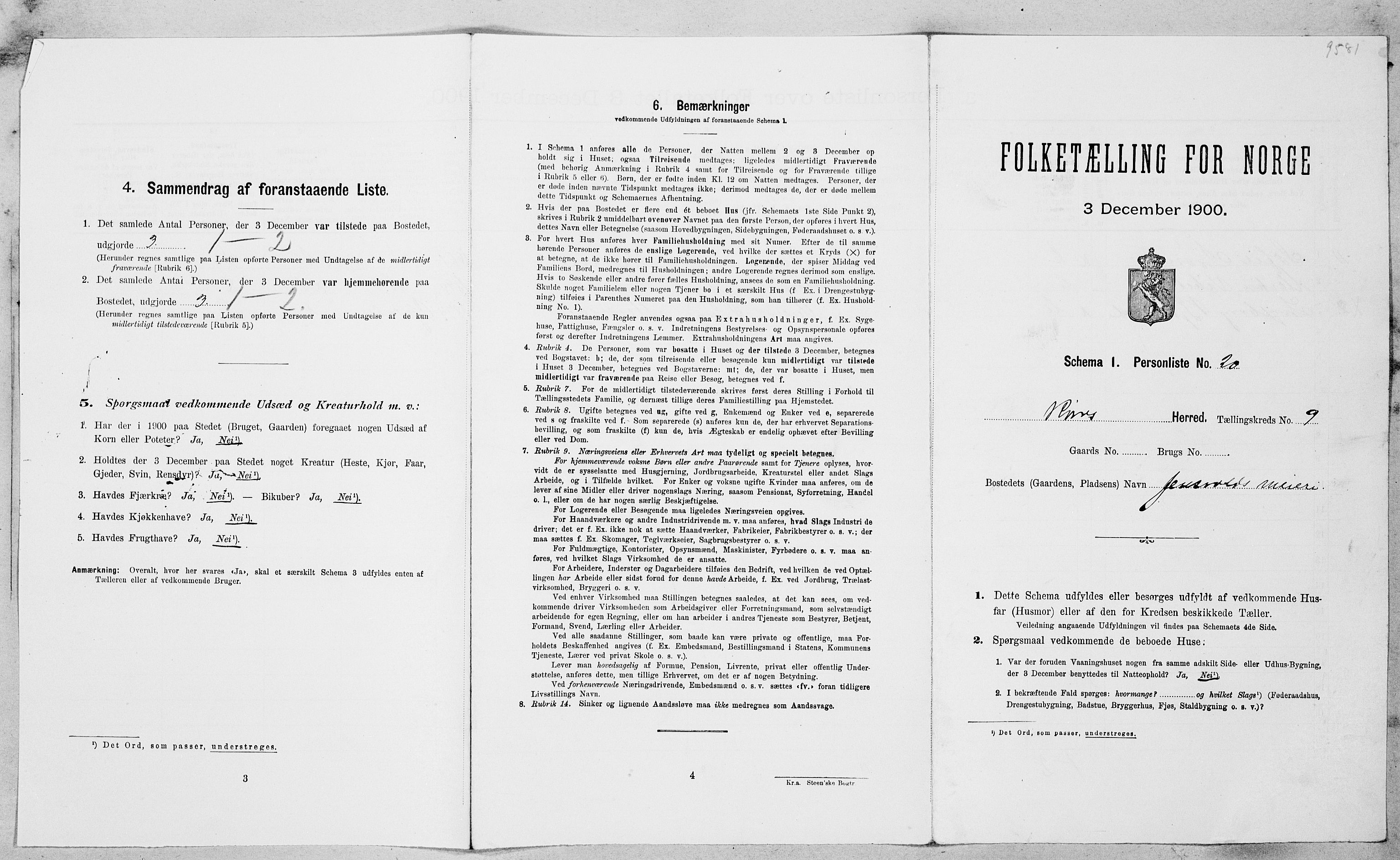 SAT, Folketelling 1900 for 1640 Røros herred, 1900, s. 1052