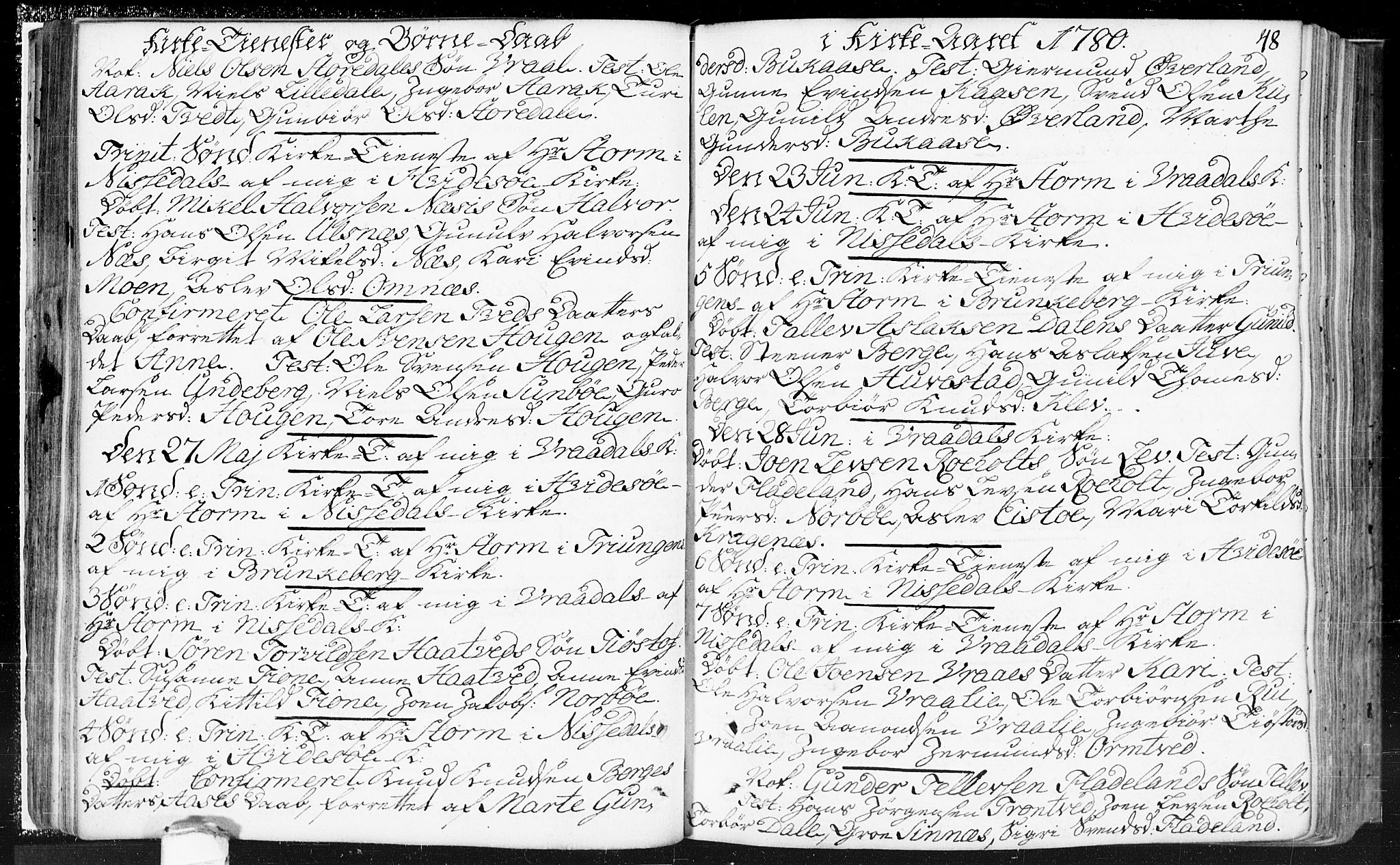 Kviteseid kirkebøker, SAKO/A-276/F/Fa/L0002: Ministerialbok nr. I 2, 1773-1786, s. 48