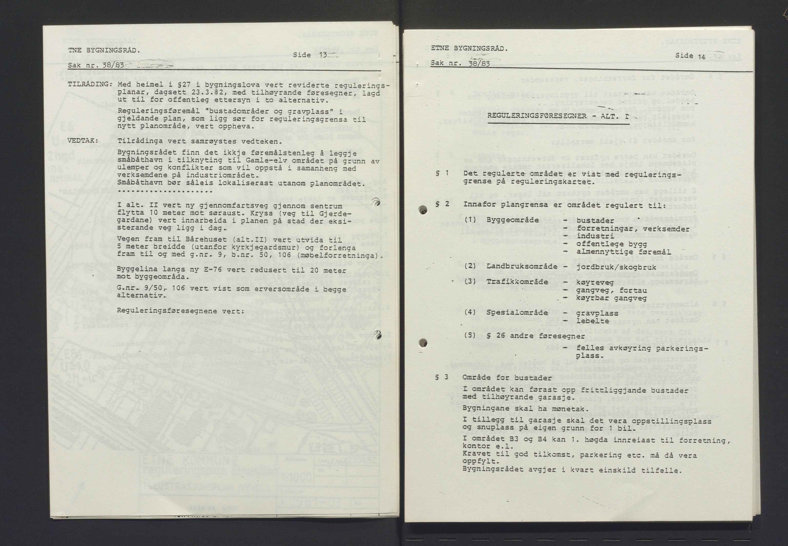 Etne kommune. Bygningsrådet, IKAH/1211-511/A/Aa/L0027: Møtebok Etne bygningsråd Ib, 1983