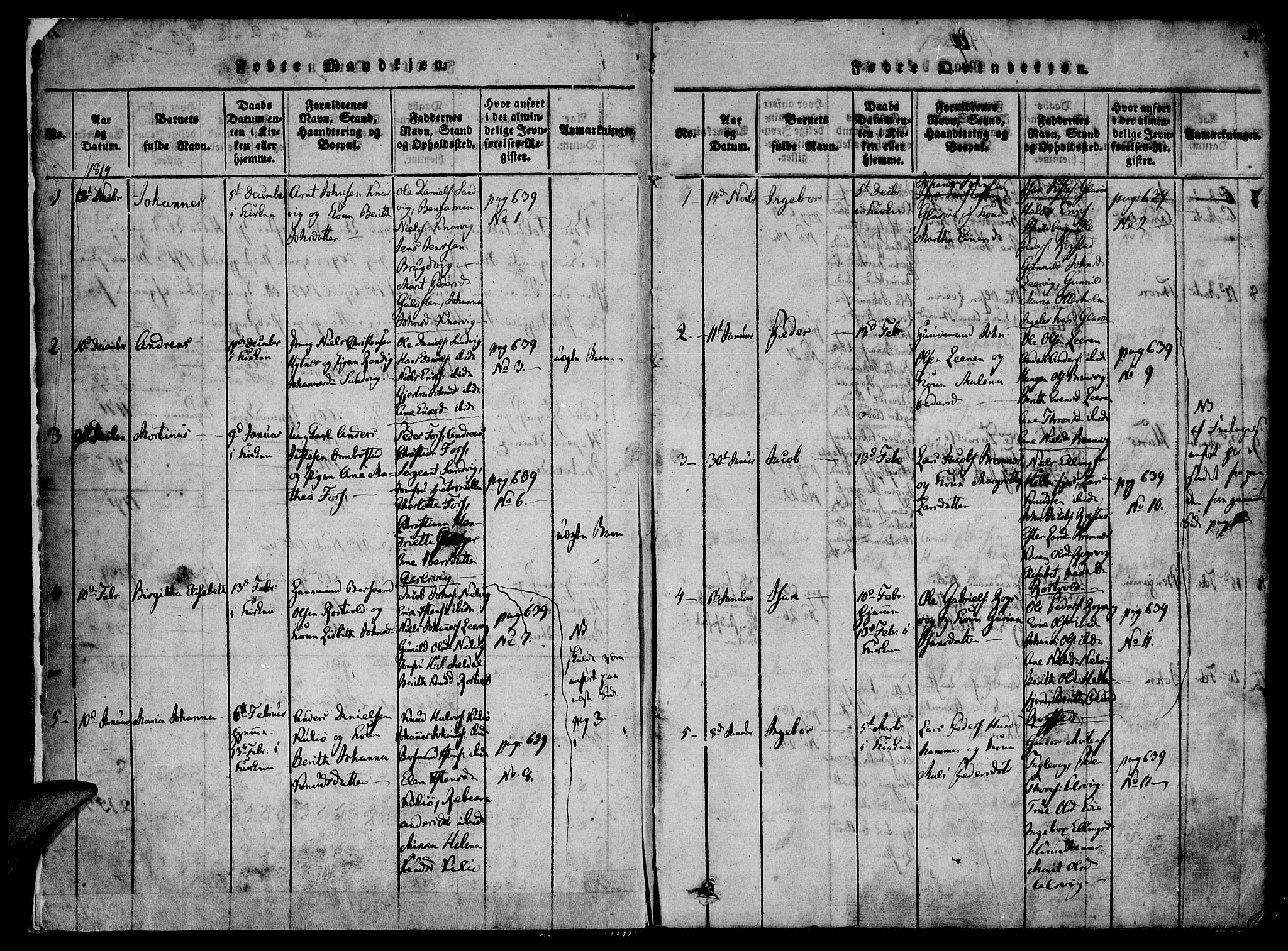 Ministerialprotokoller, klokkerbøker og fødselsregistre - Møre og Romsdal, SAT/A-1454/581/L0933: Ministerialbok nr. 581A03 /1, 1819-1836, s. 2-3
