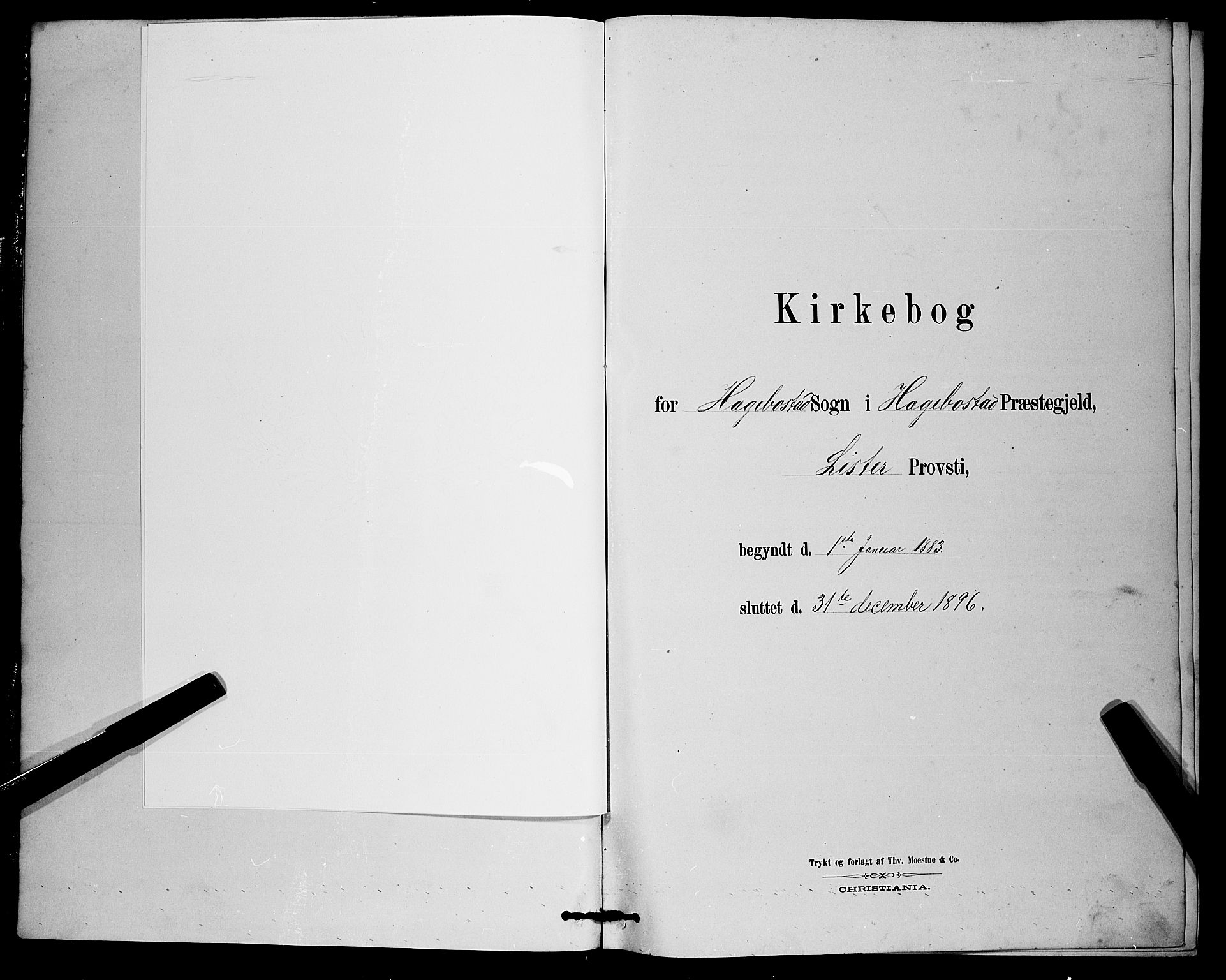 Hægebostad sokneprestkontor, AV/SAK-1111-0024/F/Fb/Fba/L0003: Klokkerbok nr. B 3, 1883-1896