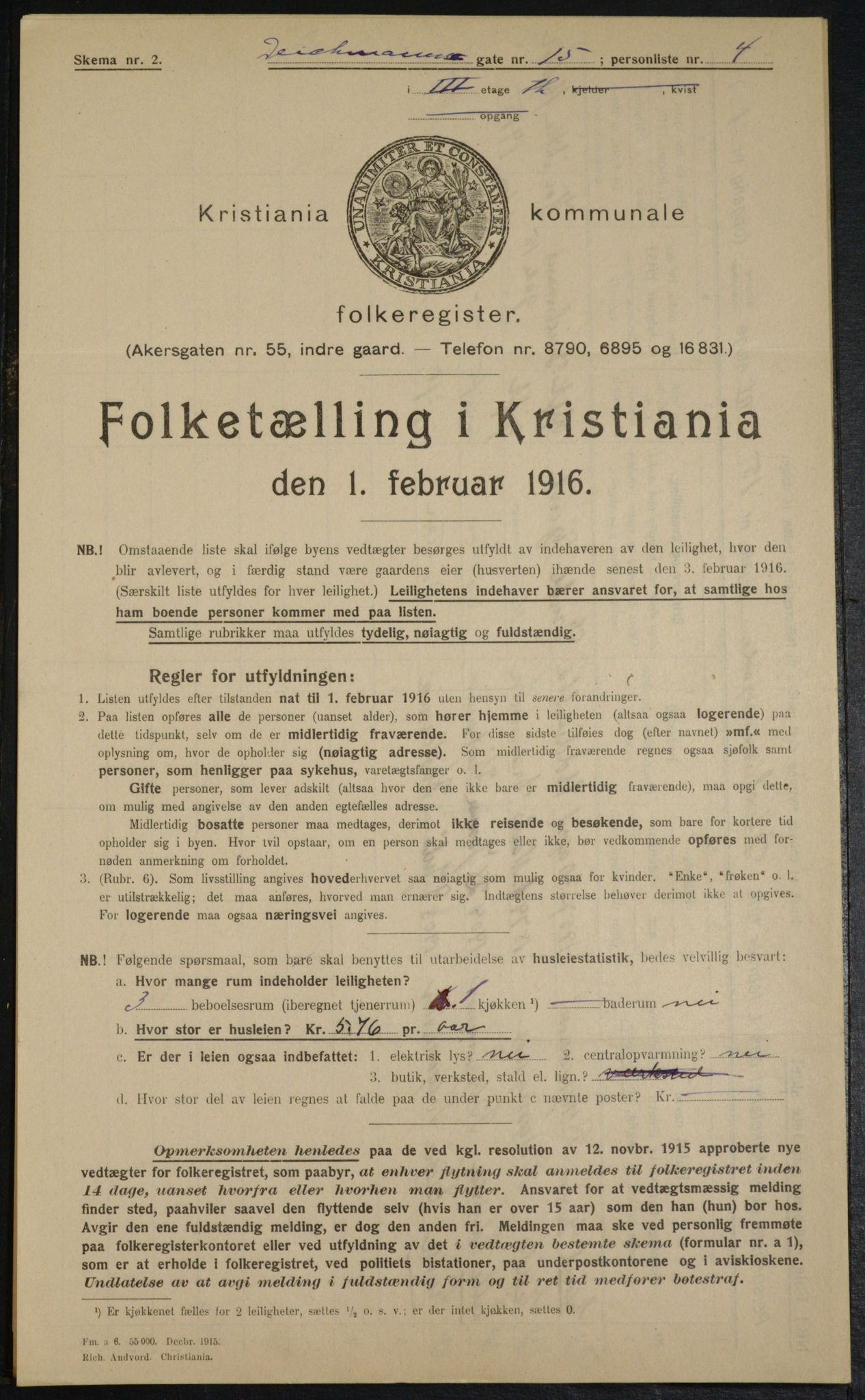 OBA, Kommunal folketelling 1.2.1916 for Kristiania, 1916, s. 15730