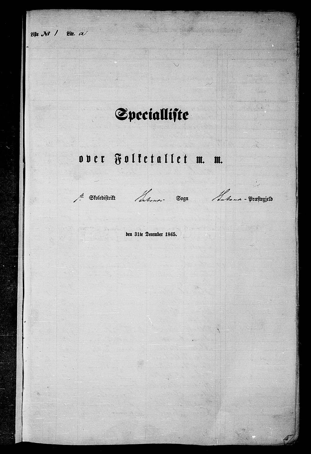 RA, Folketelling 1865 for 1860P Buksnes prestegjeld, 1865, s. 9