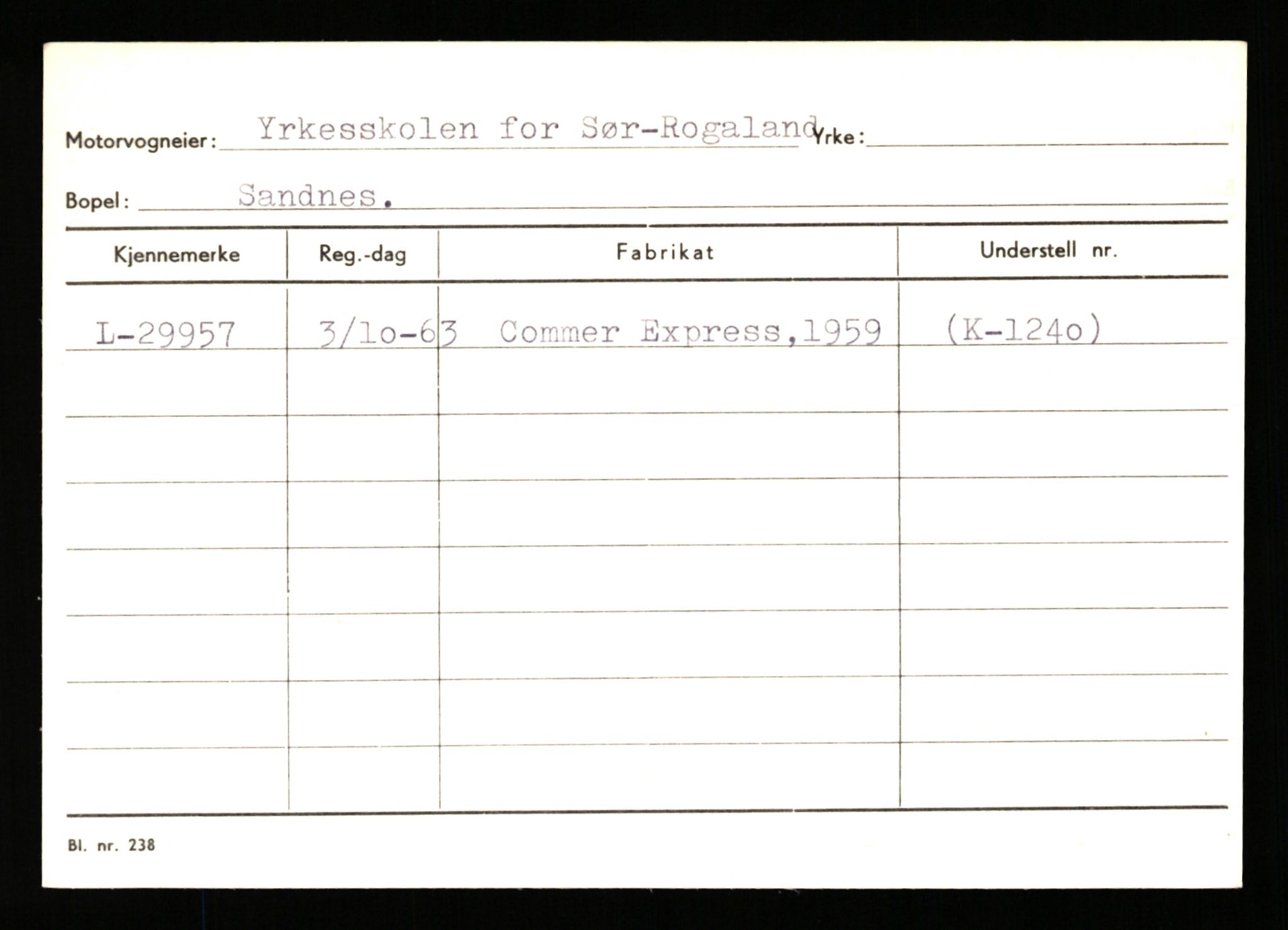 Stavanger trafikkstasjon, SAST/A-101942/0/H/L0043: Viste - Øksendal, 1930-1971, s. 1569